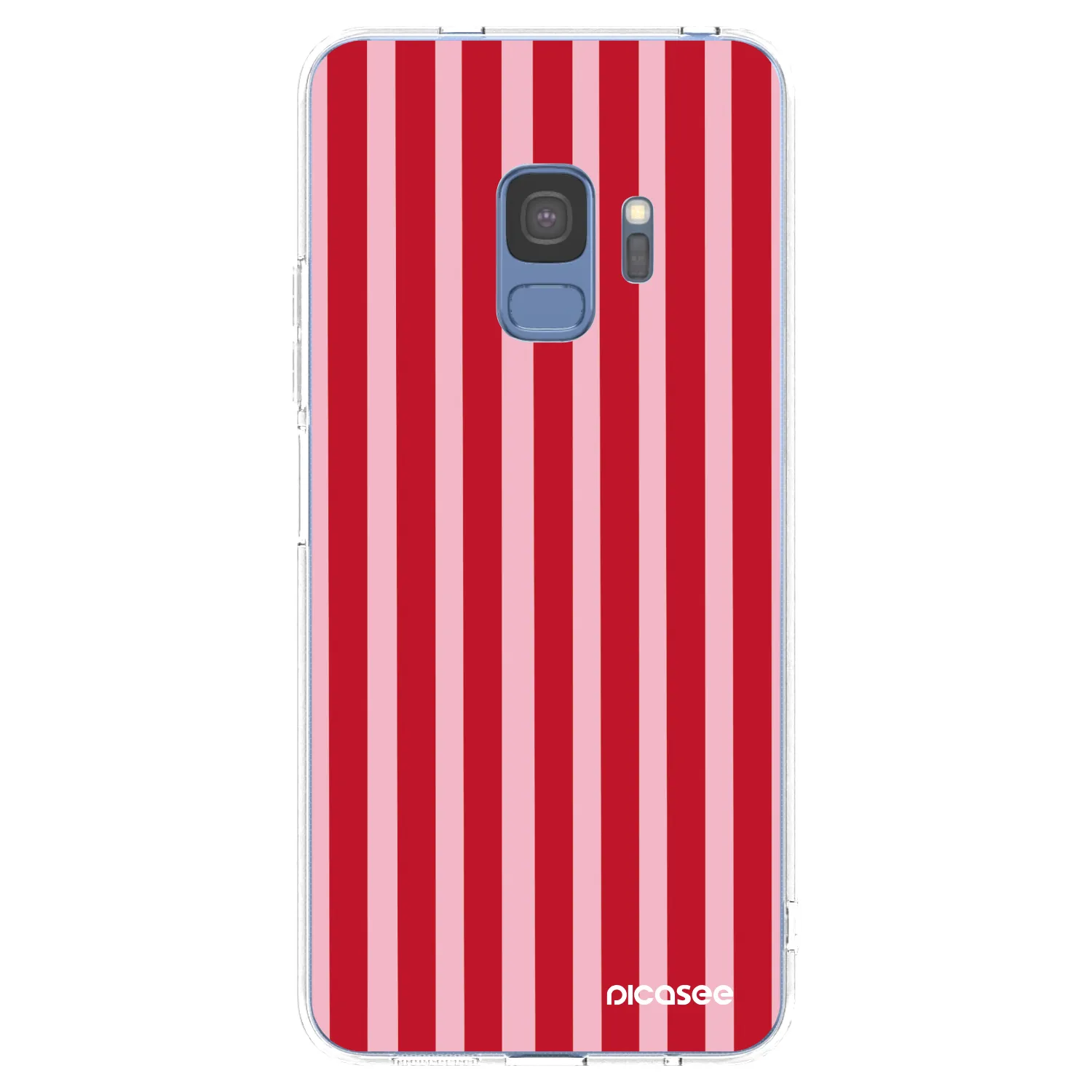 Picasee silikónový prehľadný obal pre Samsung Galaxy S9 G960F - Lines red