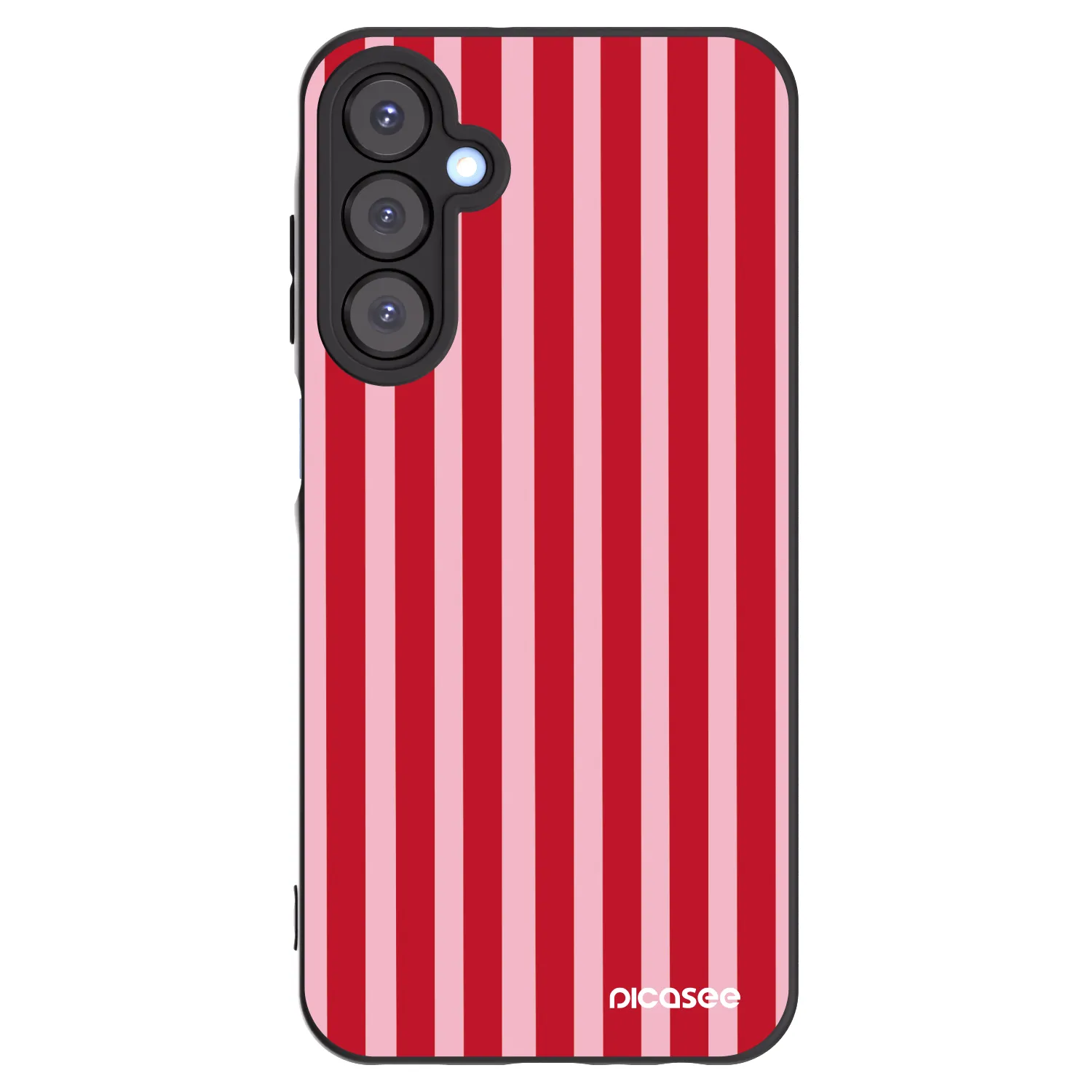 Picasee silikónový čierny obal pre Samsung Galaxy A25 A256B 5G - Lines red