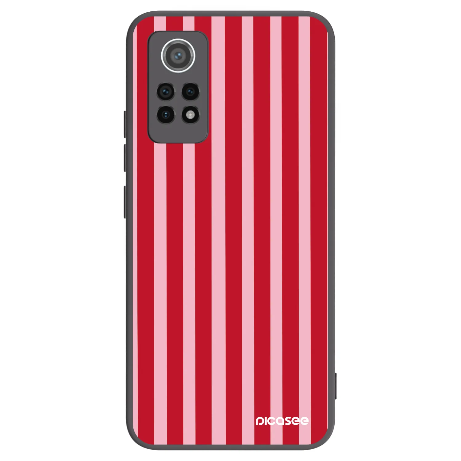 Picasee silikónový čierny obal pre Xiaomi Redmi Note 12 Pro 4G - Lines red