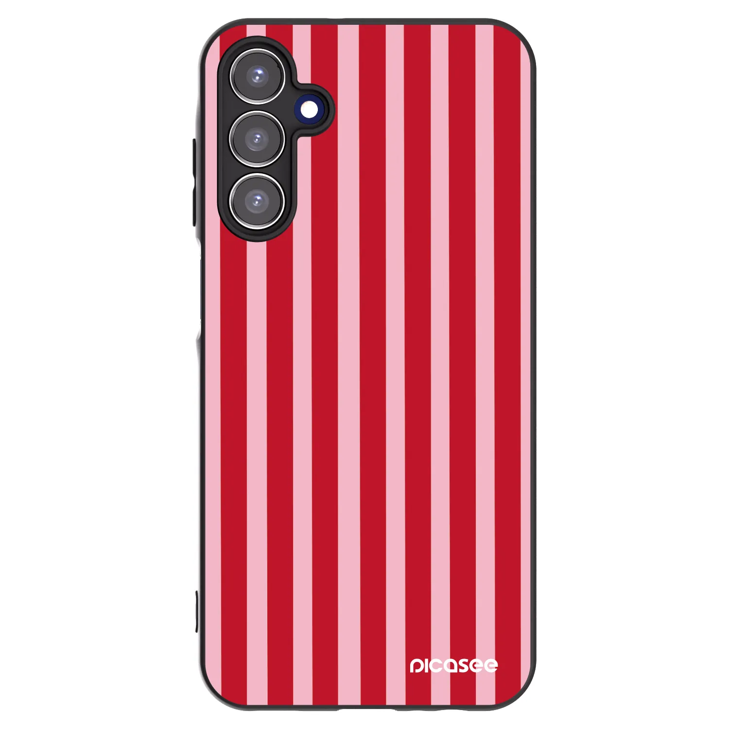 Picasee silikónový čierny obal pre Samsung Galaxy A15 A156B 5G - Lines red