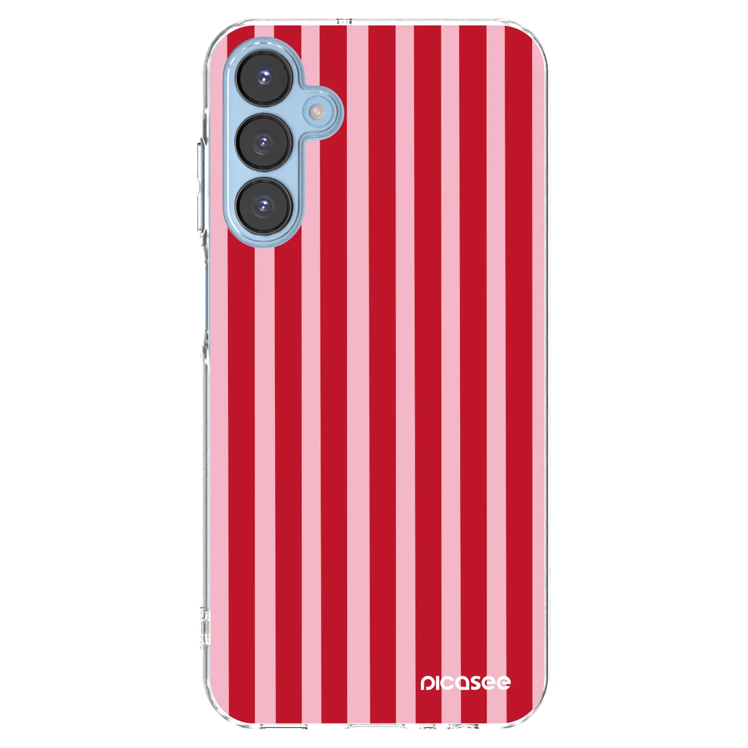 Picasee silikónový prehľadný obal pre Samsung Galaxy A15 A156B 5G - Lines red