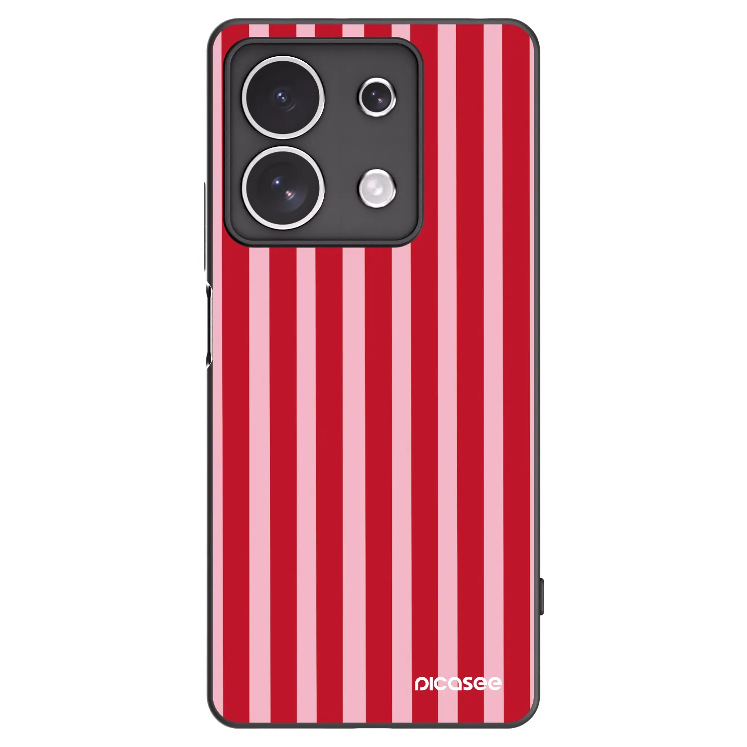 Picasee silikónový čierny obal pre Xiaomi Redmi Note 13 4G - Lines red