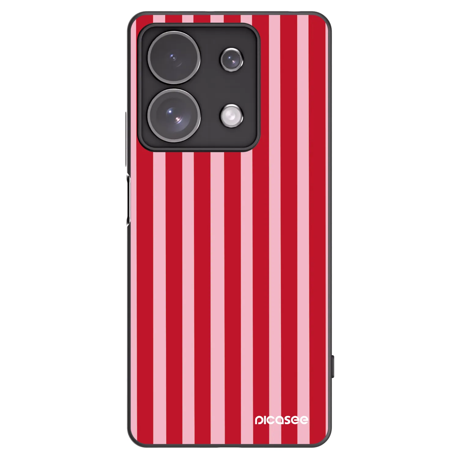 Picasee silikónový čierny obal pre Xiaomi Redmi Note 13 Pro 4G - Lines red