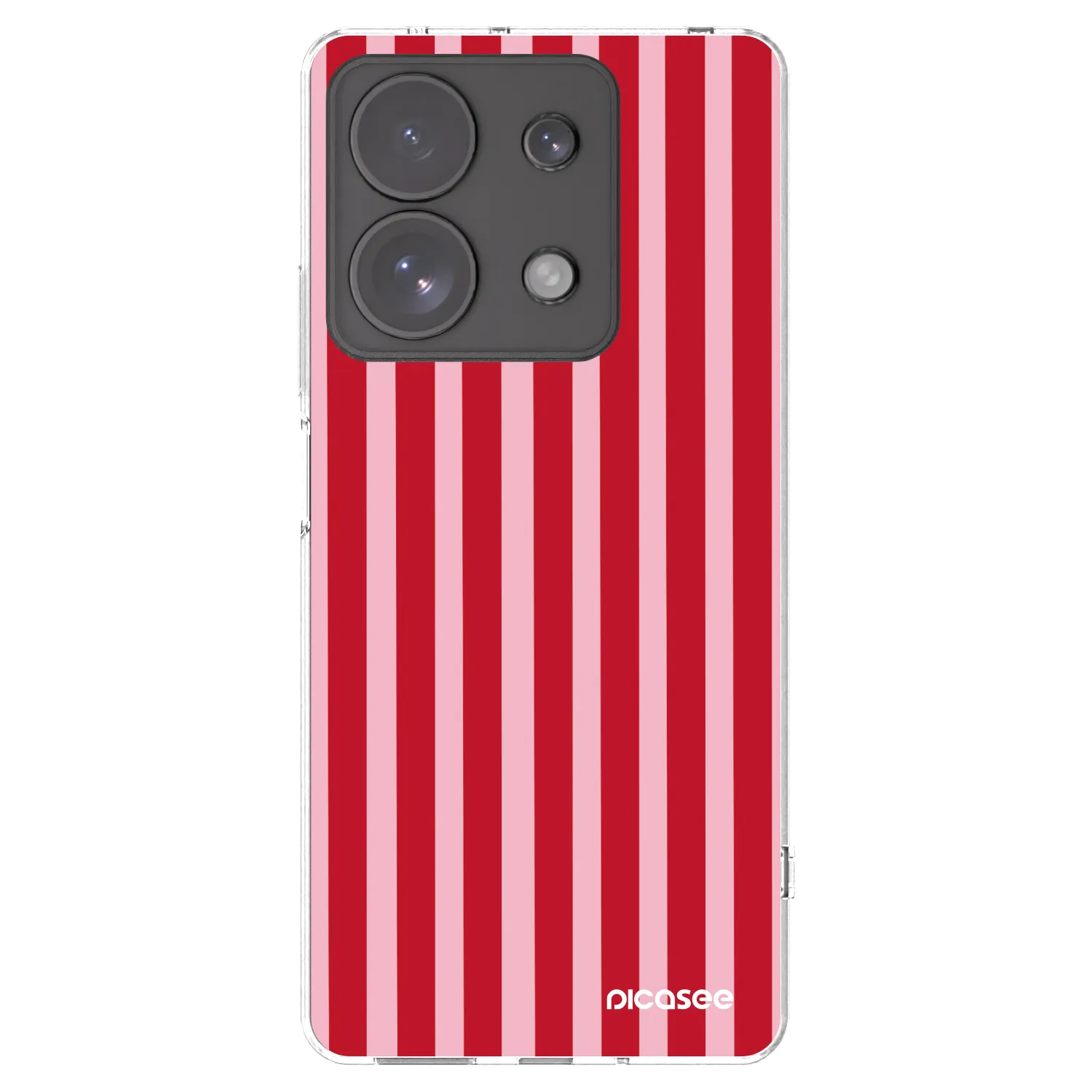 Picasee silikónový prehľadný obal pre Xiaomi Redmi Note 13 Pro 4G - Lines red