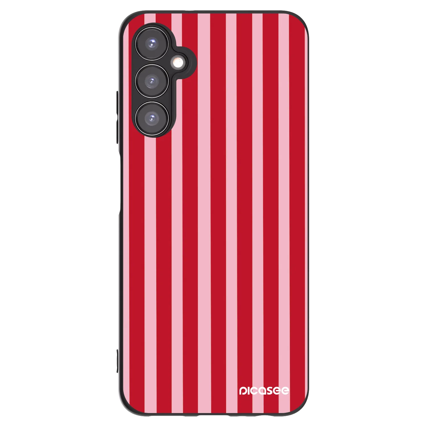 Picasee silikónový čierny obal pre Samsung Galaxy A05s A057G - Lines red