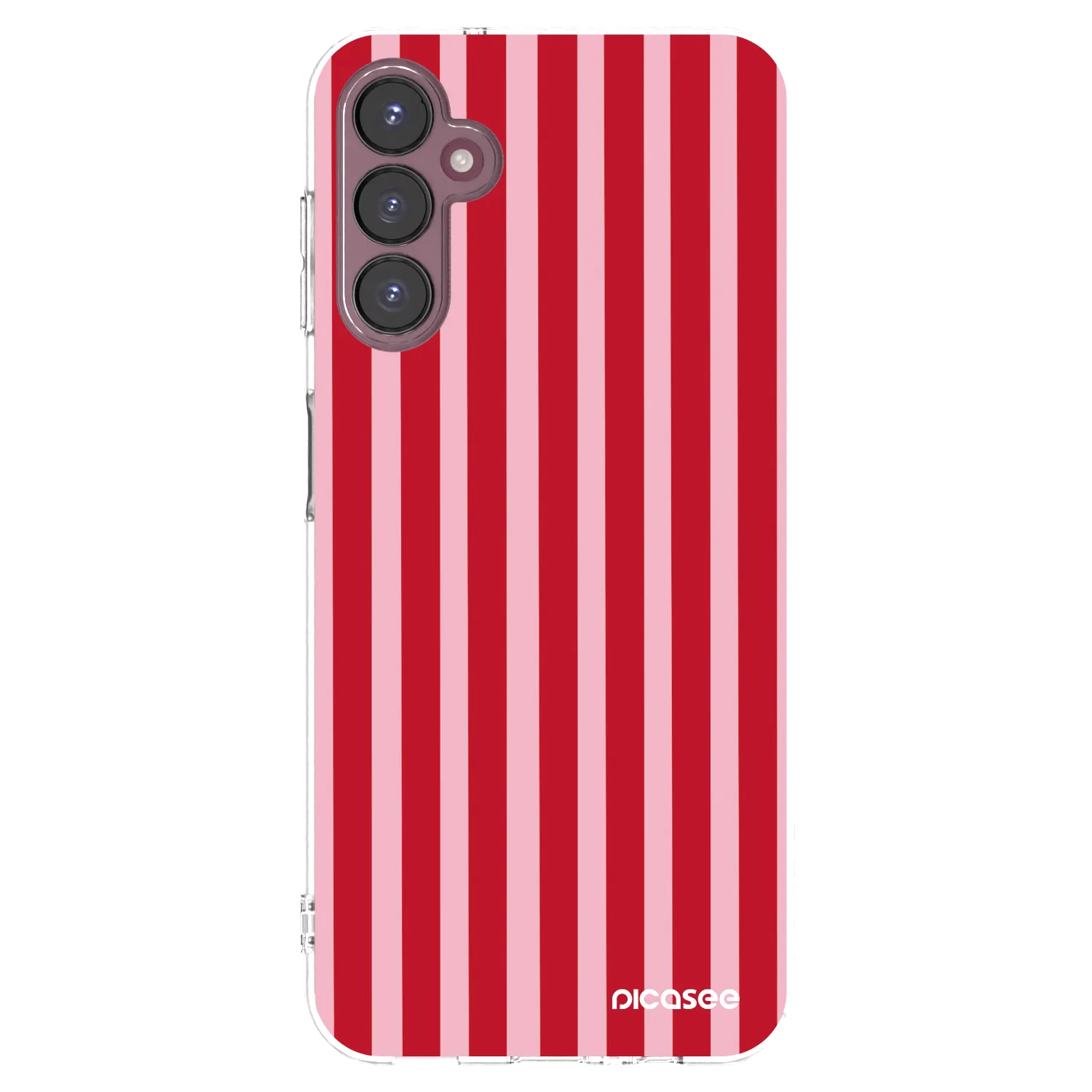 Picasee silikónový prehľadný obal pre Samsung Galaxy A05s A057G - Lines red