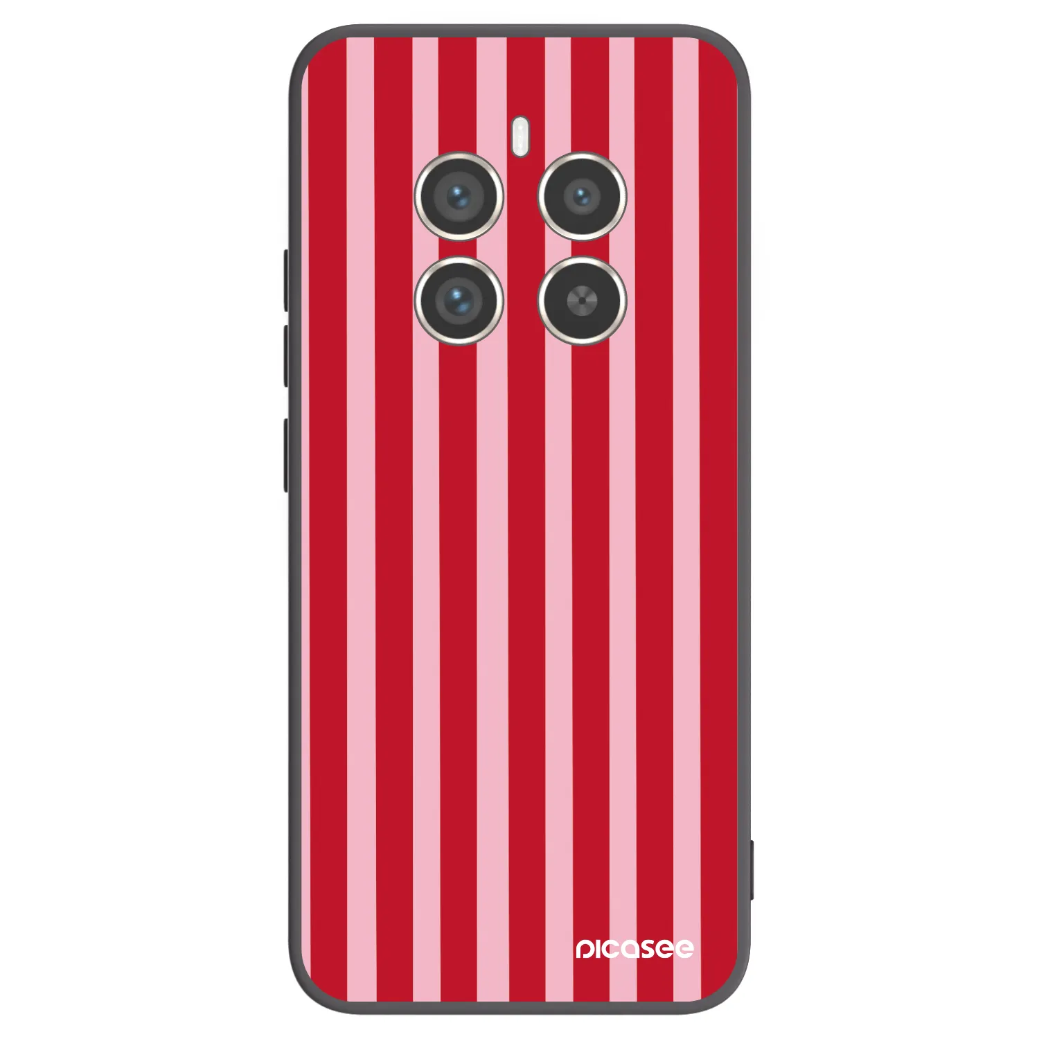 Picasee silikónový čierny obal pre Realme 12 Pro 5G - Lines red