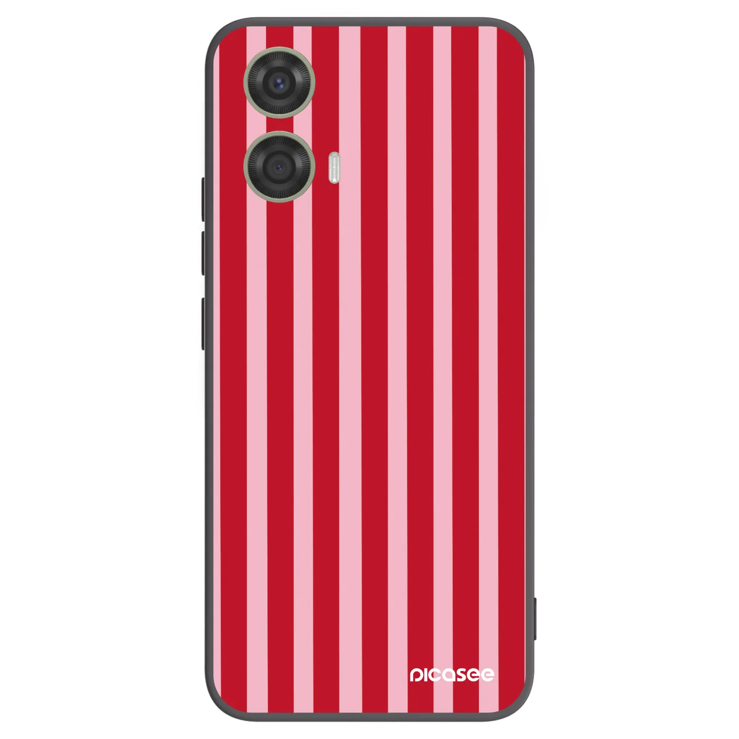 Picasee silikónový čierny obal pre Motorola Moto G24 - Lines red
