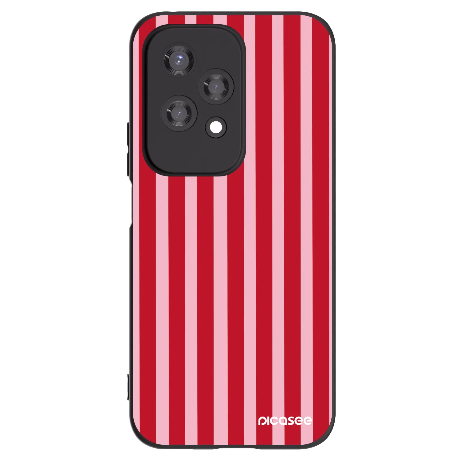 Picasee silikónový čierny obal pre Honor 200 Lite - Lines red