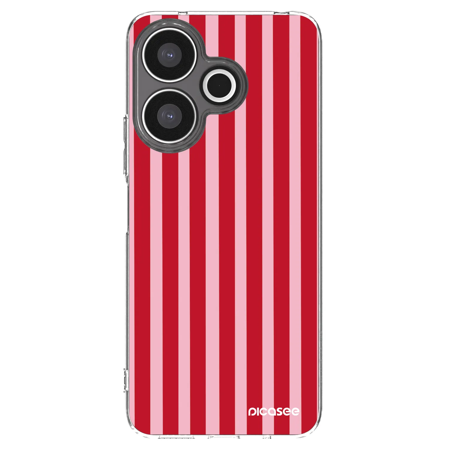 Picasee silikónový prehľadný obal pre Xiaomi Redmi 13 4G - Lines red