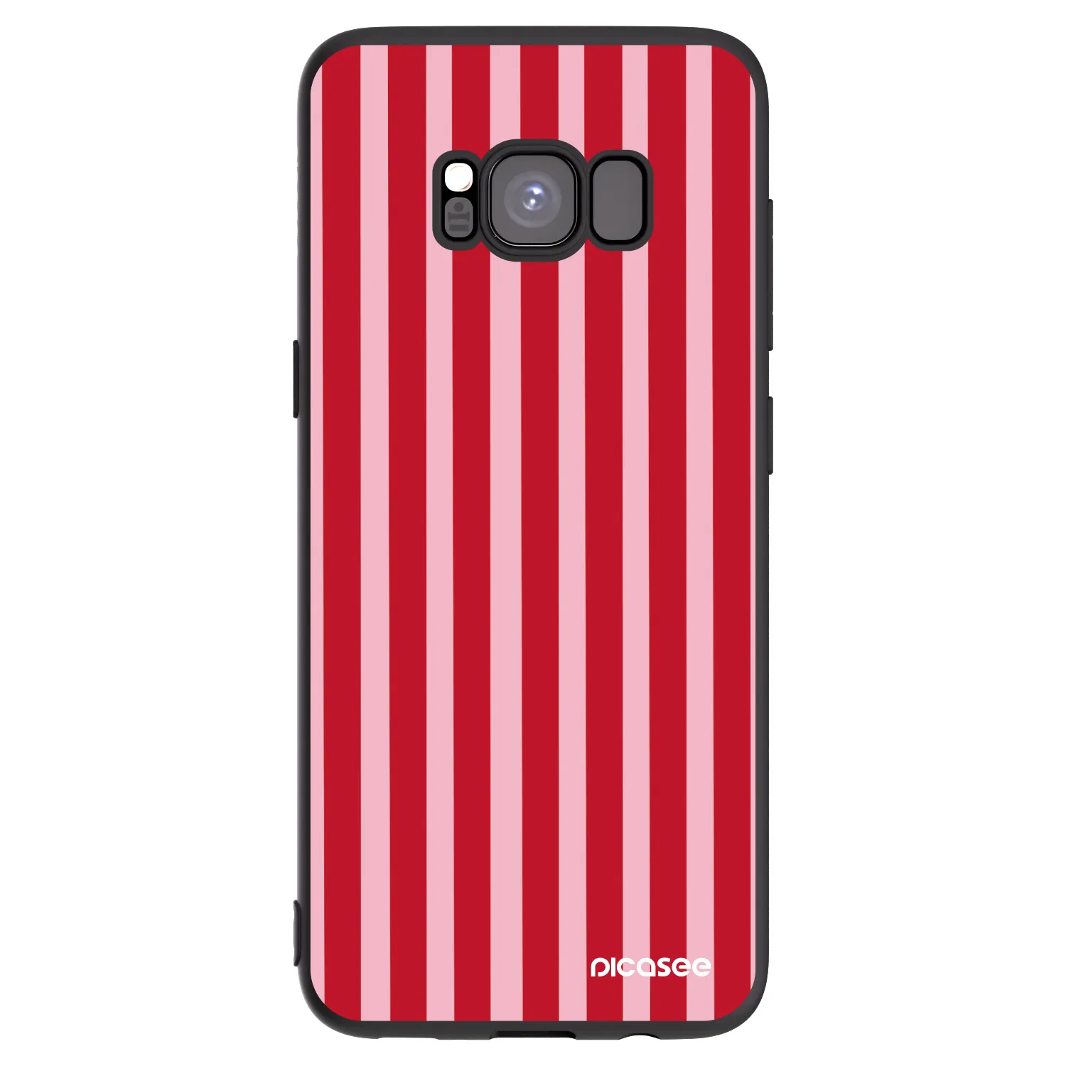 Picasee silikónový čierny obal pre Samsung Galaxy S8 G950F - Lines red