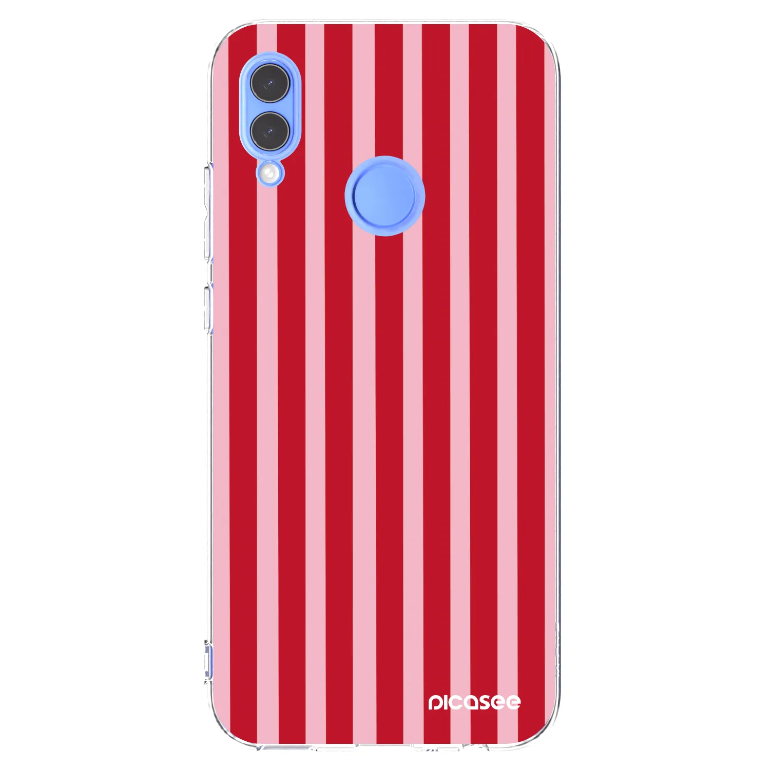 Picasee silikónový prehľadný obal pre Honor 10 Lite - Lines red