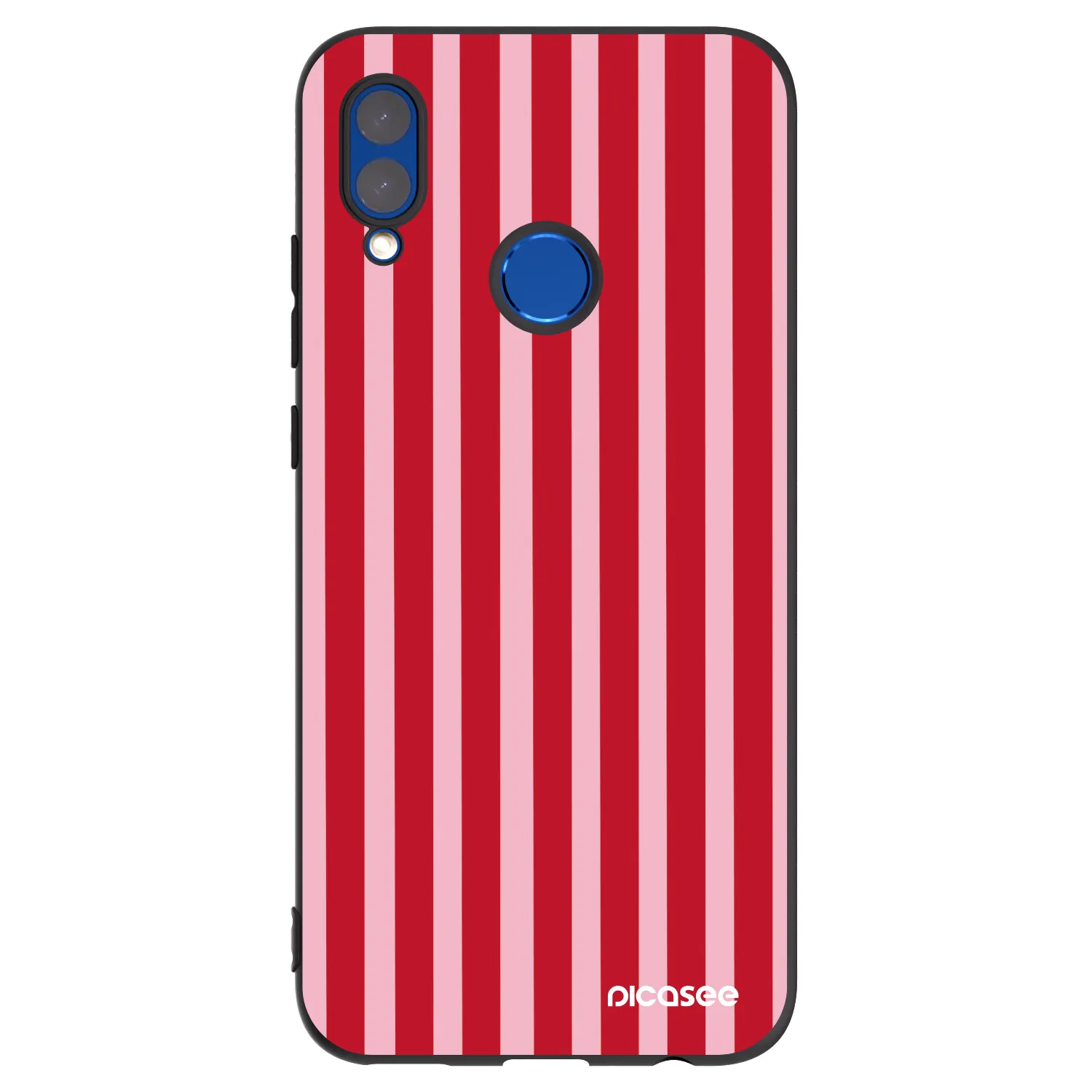 Picasee silikónový čierny obal pre Honor 10 Lite - Lines red