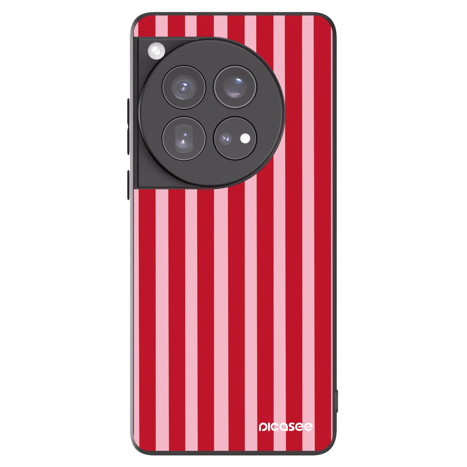 Picasee silikónový čierny obal pre OnePlus 12 5G - Lines red