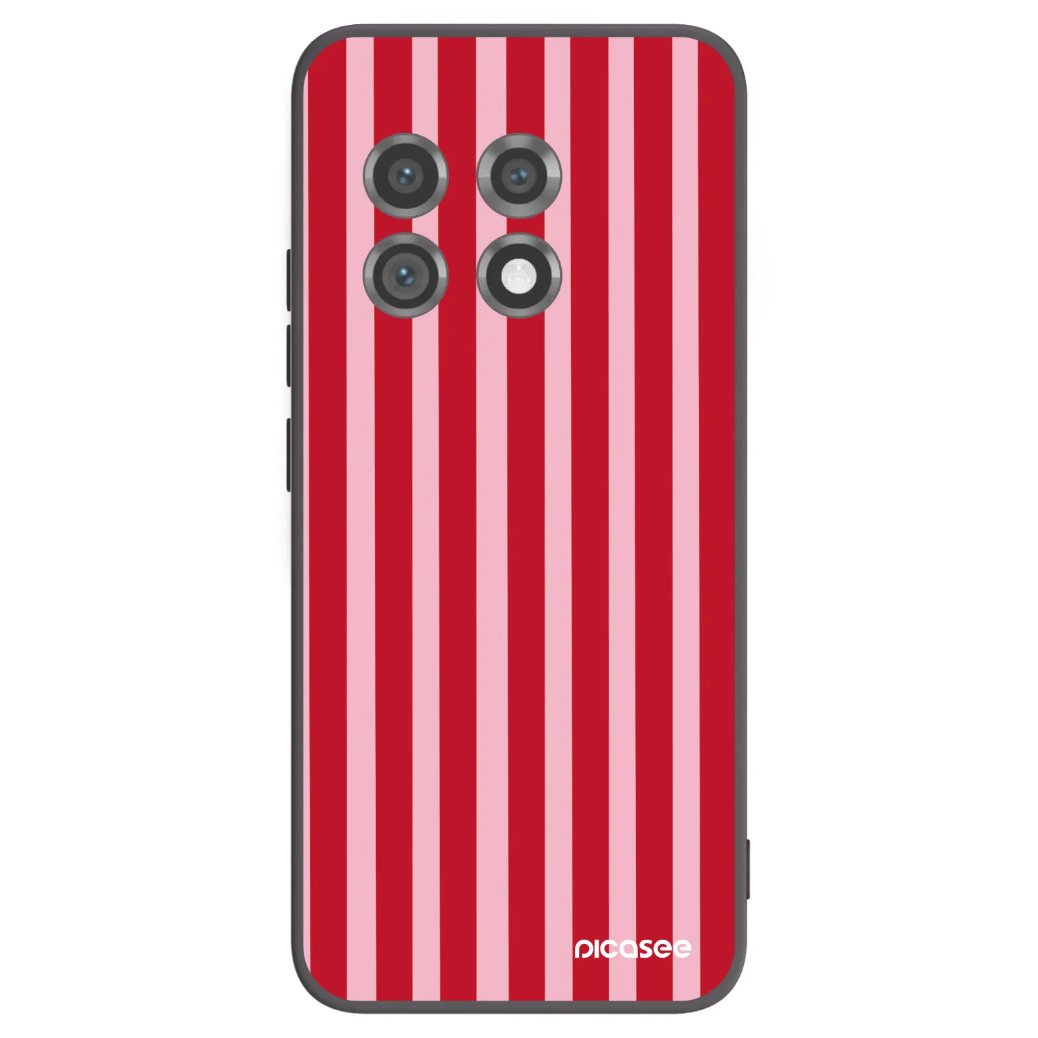 Picasee silikónový čierny obal pre OnePlus 11 5G - Lines red