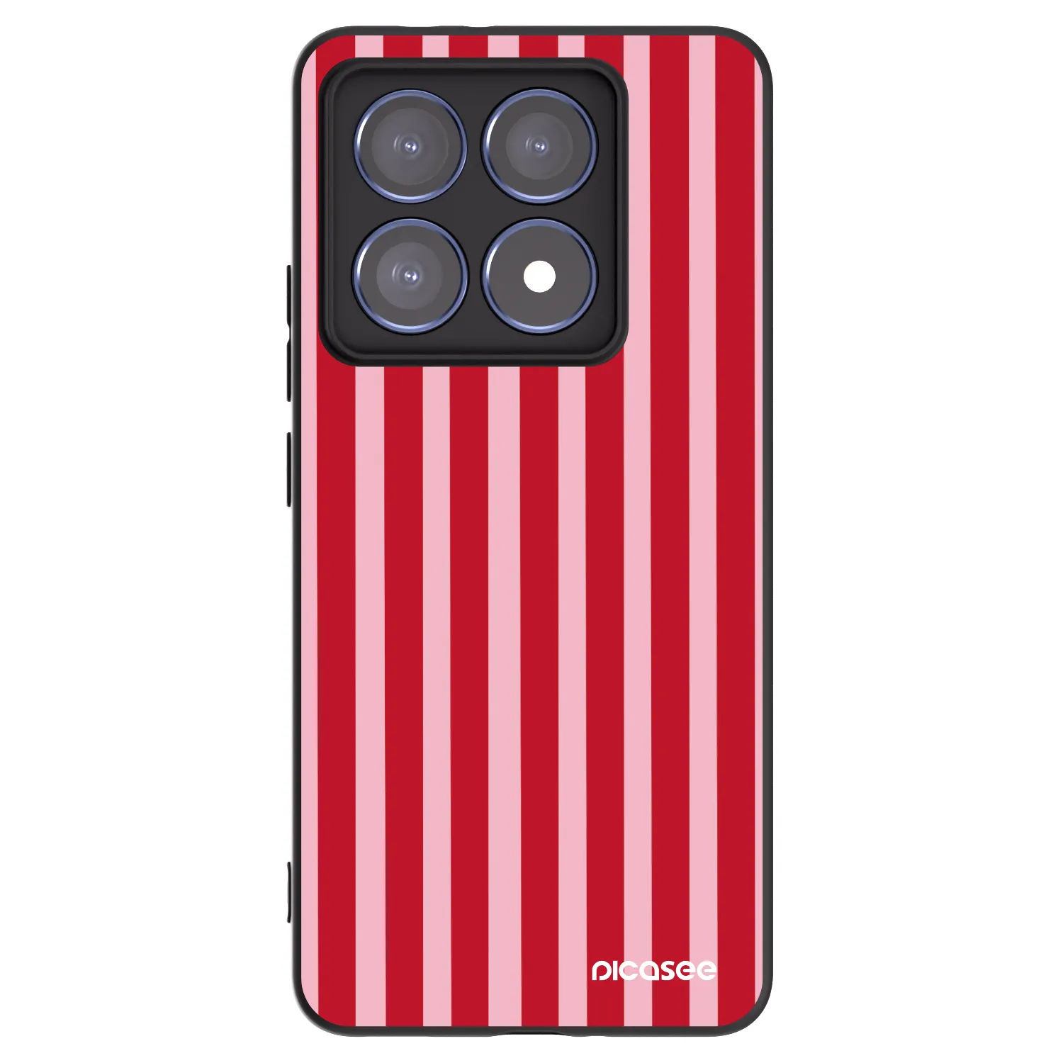 Picasee silikónový čierny obal pre Xiaomi 14T Pro - Lines red