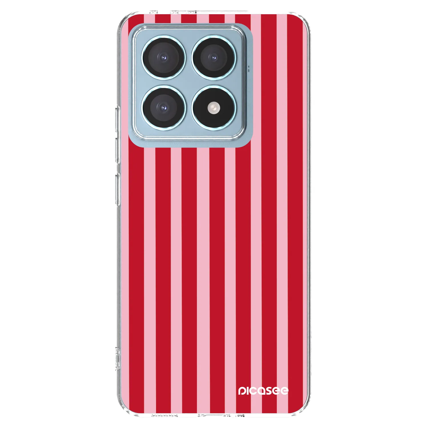 Picasee silikónový prehľadný obal pre Xiaomi 14T Pro - Lines red