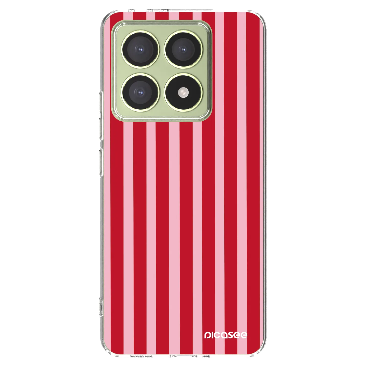 Picasee silikónový prehľadný obal pre Xiaomi 14T - Lines red