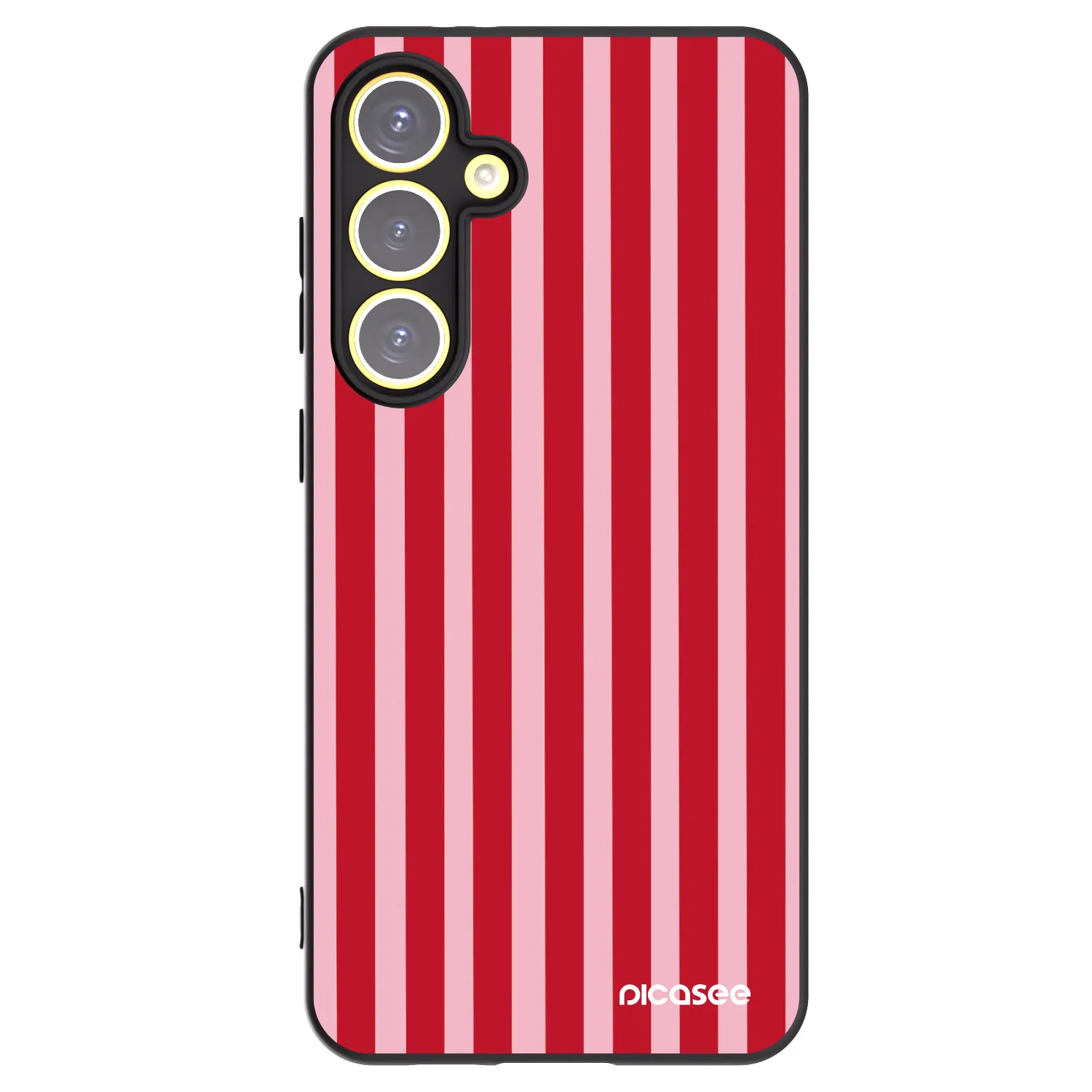 Picasee silikónový čierny obal pre Samsung Galaxy S24 FE S721B - Lines red