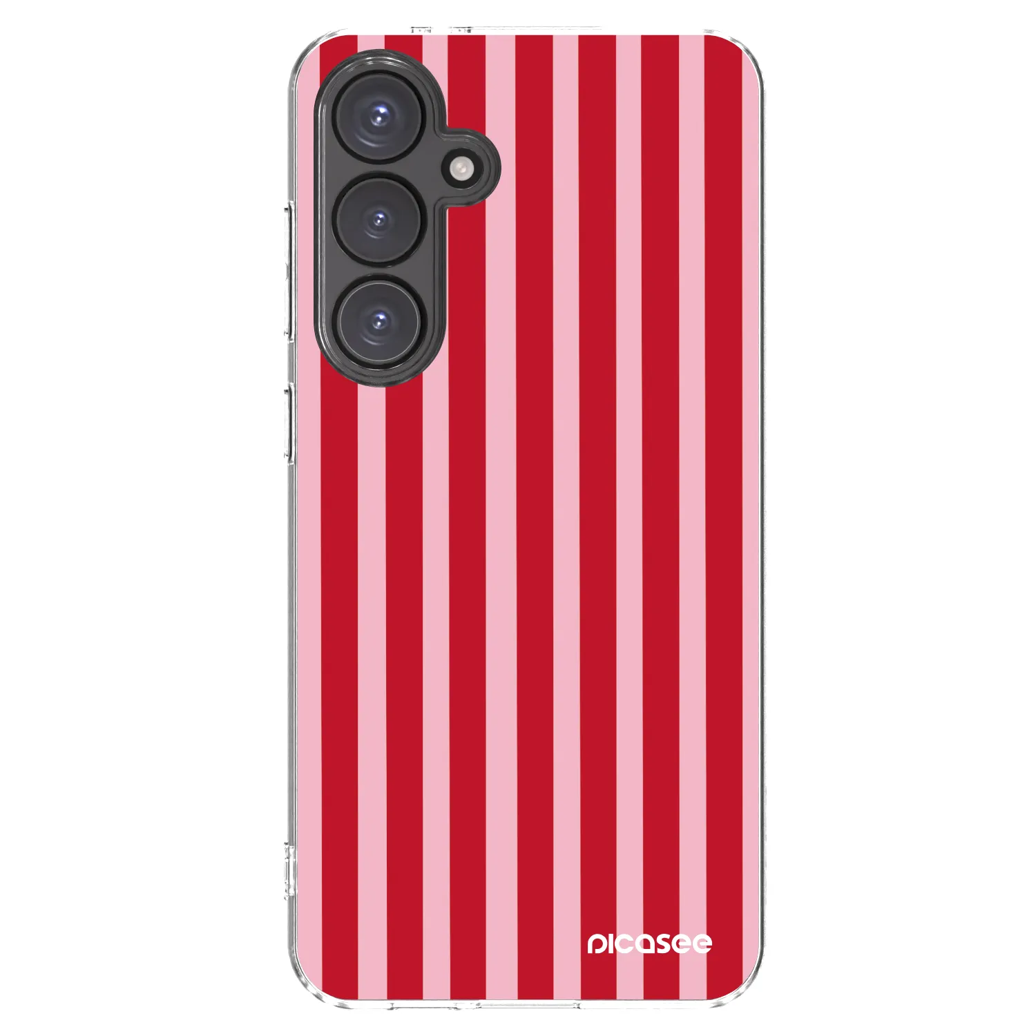 Picasee silikónový prehľadný obal pre Samsung Galaxy S24 FE S721B - Lines red