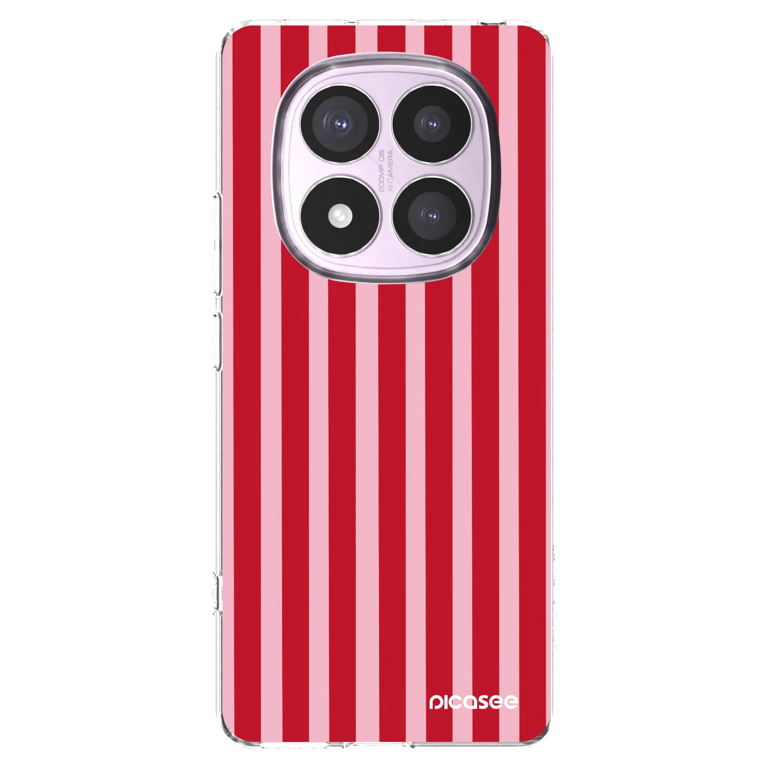 Picasee silikónový prehľadný obal pre Xiaomi Redmi Note 14 Pro 5G - Lines red