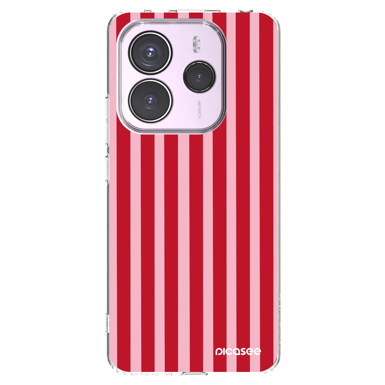 Picasee silikónový prehľadný obal pre Xiaomi Redmi Note 14 5G - Lines red