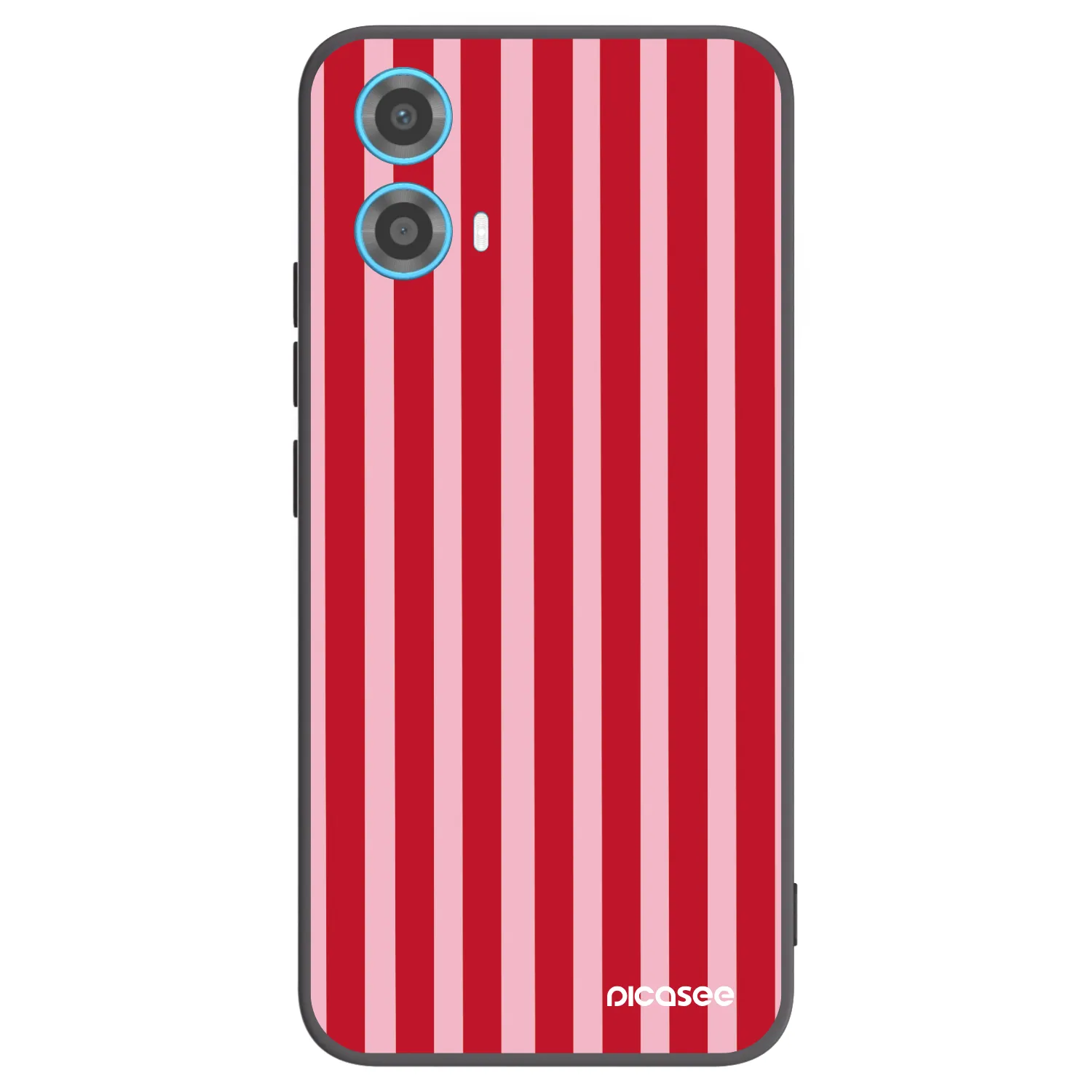 Picasee silikónový čierny obal pre Motorola Moto G34 5G - Lines red