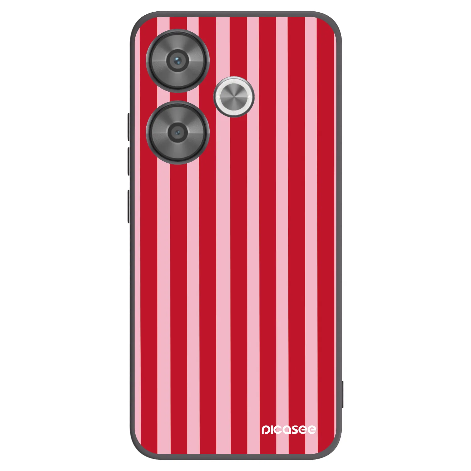Picasee silikónový čierny obal pre Xiaomi Poco F6 - Lines red