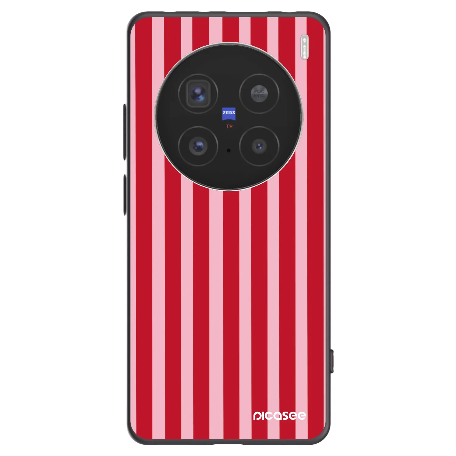 Picasee silikónový čierny obal pre Vivo X200 Pro - Lines red