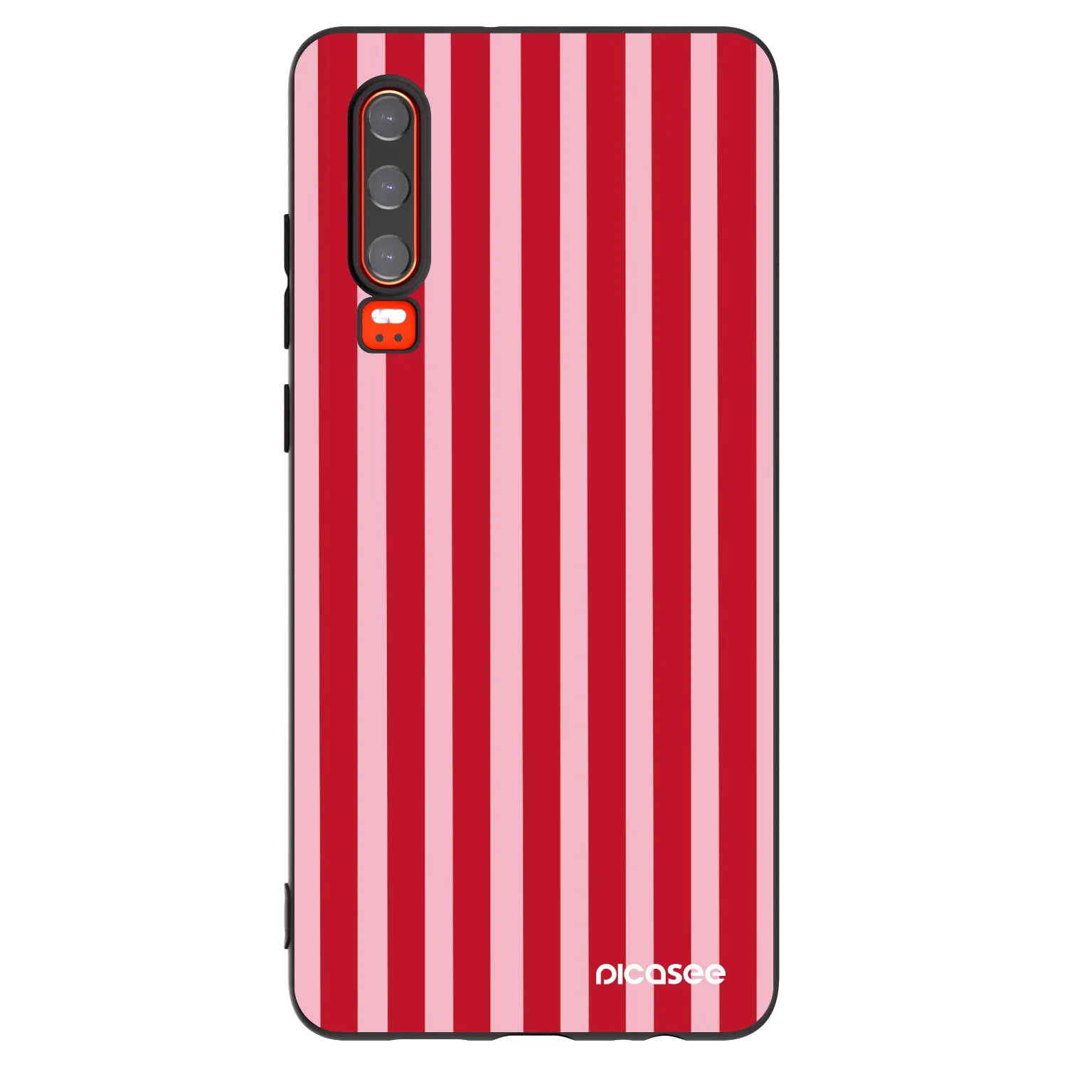 Picasee silikónový čierny obal pre Huawei P30 - Lines red