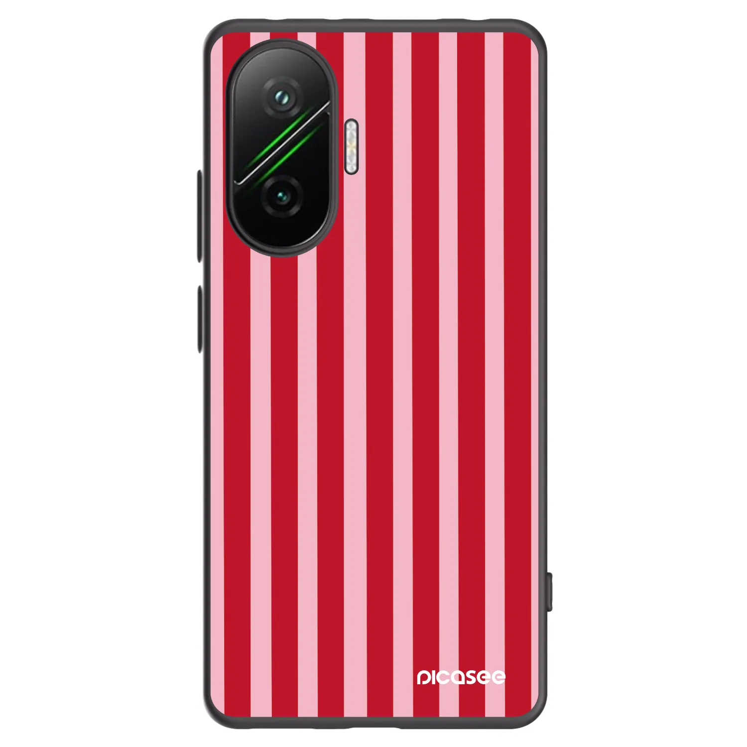 Picasee silikónový čierny obal pre Xiaomi Poco F7 5G - Lines red