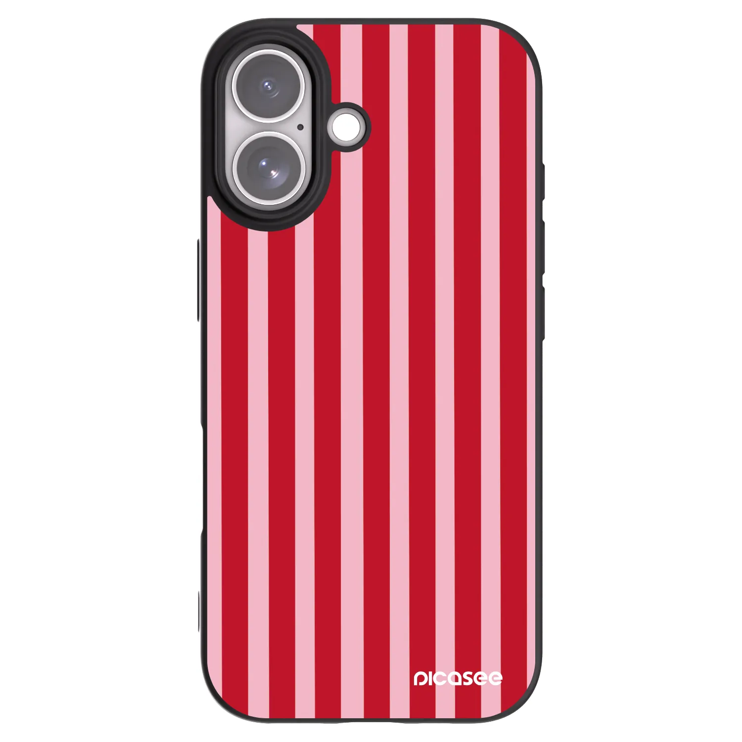 Picasee silikónový čierny obal pre Apple iPhone 17 - Lines red