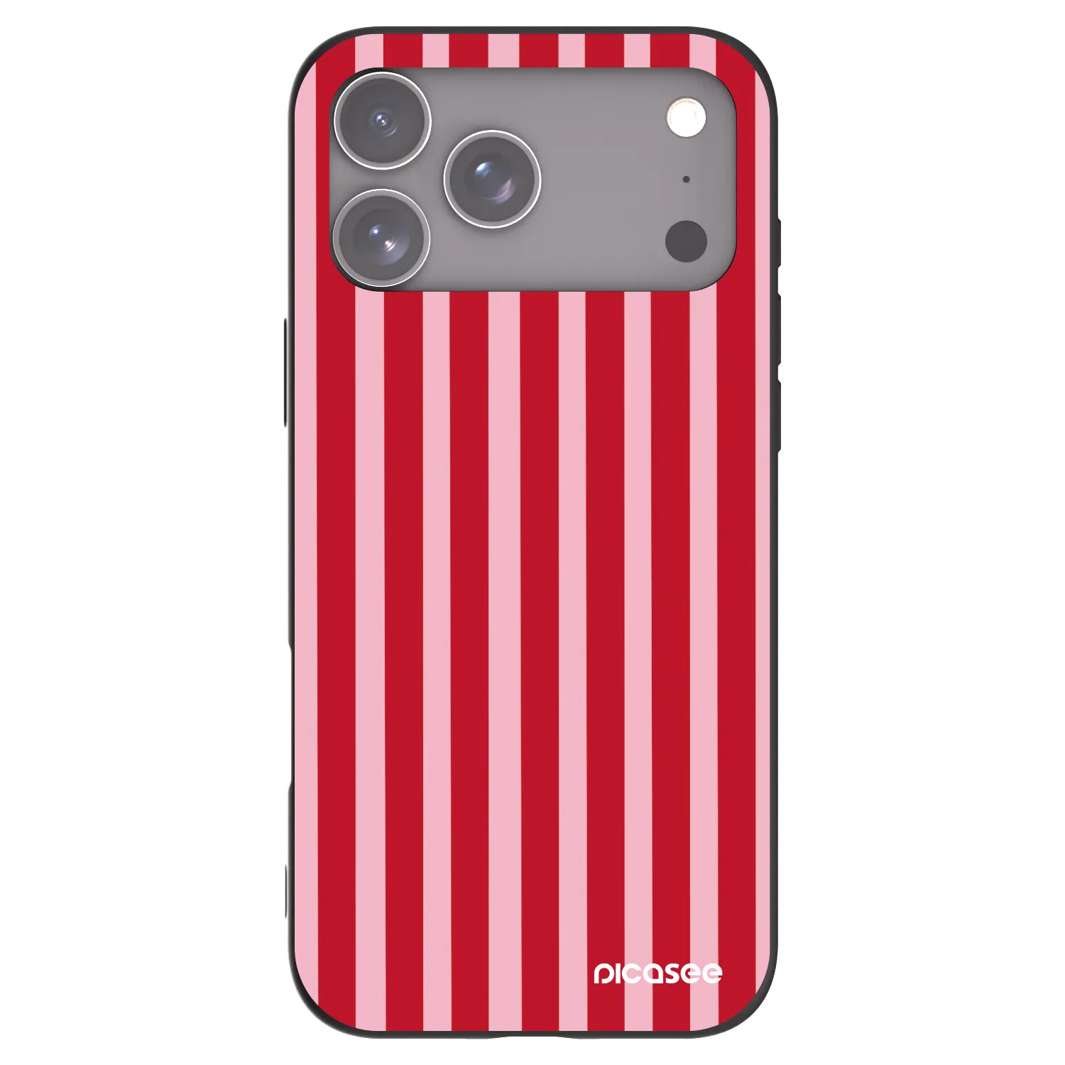 Picasee silikónový čierny obal pre Apple iPhone 17 Pro Max - Lines red