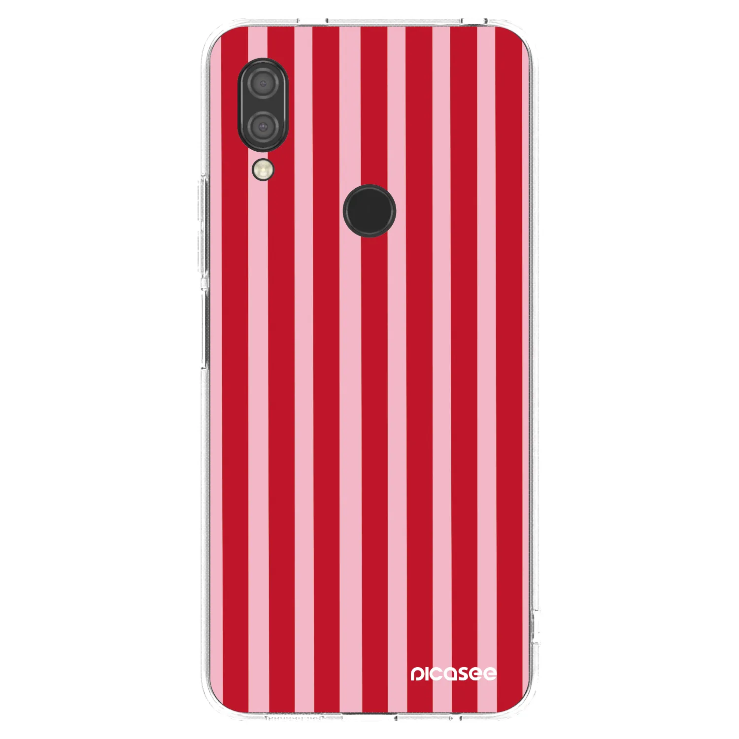Picasee silikónový prehľadný obal pre Xiaomi Redmi 7 - Lines red