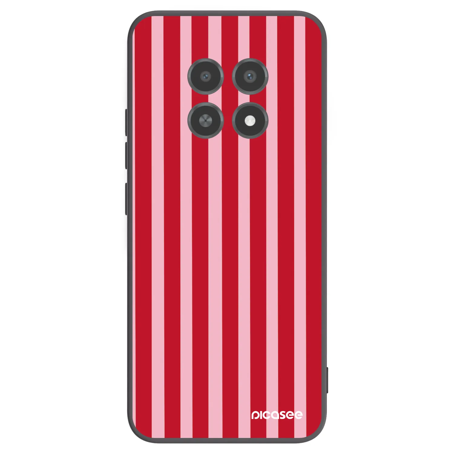 Picasee silikónový čierny obal pre Realme 12X - Lines red