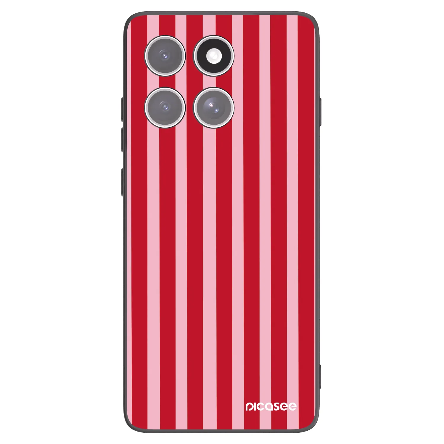 Picasee silikónový čierny obal pre Motorola Edge 60 Pro - Lines red
