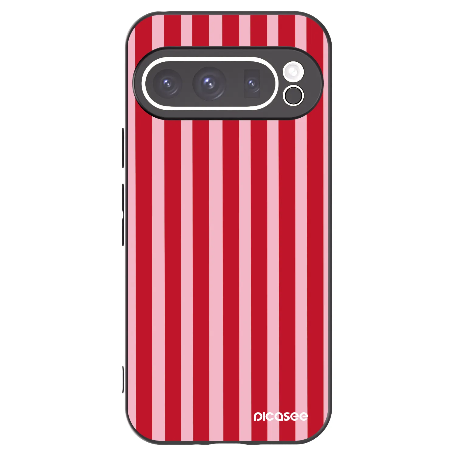 Picasee silikónový čierny obal pre Google Pixel 9 Pro XL - Lines red