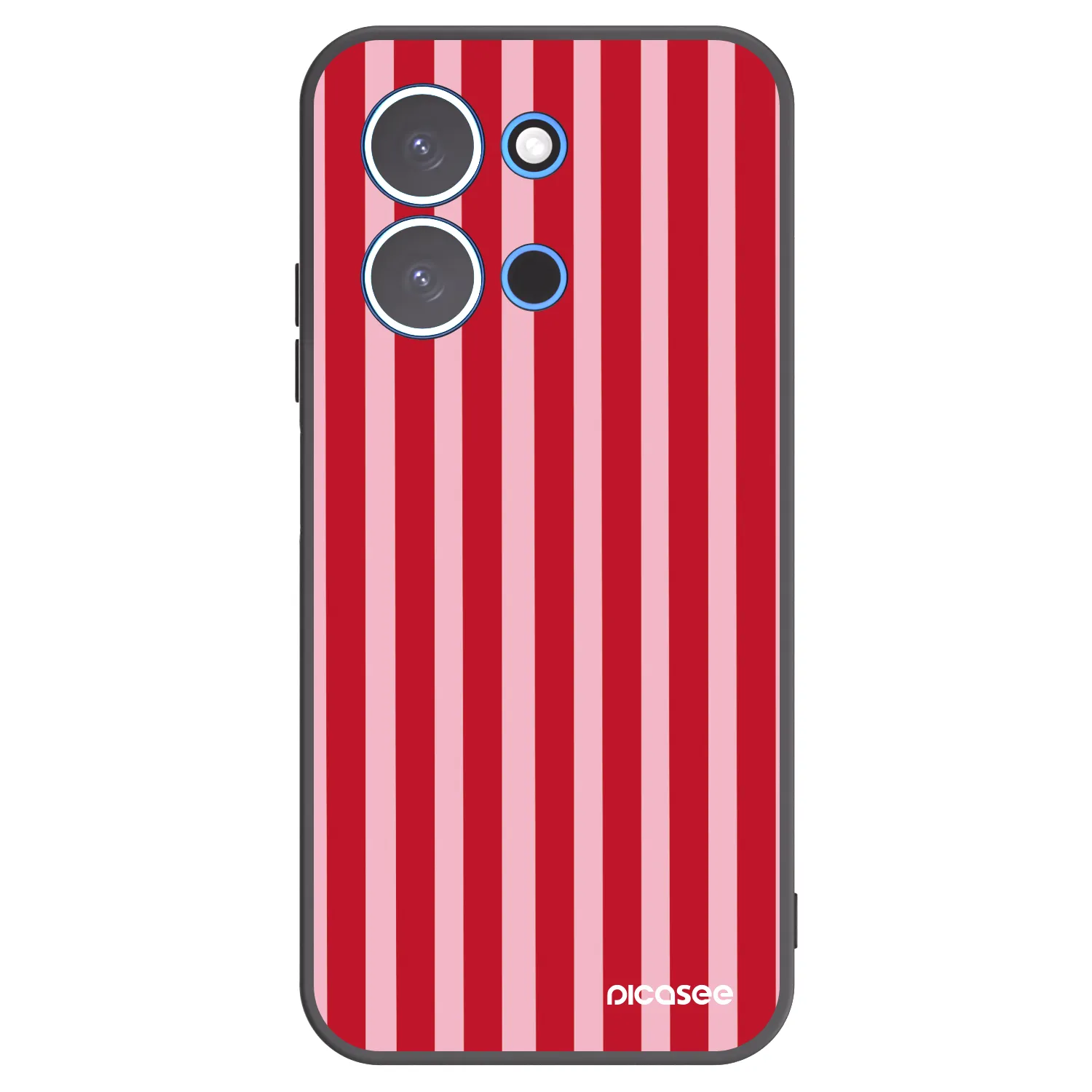 Picasee silikónový čierny obal pre Xiaomi Redmi 15C 4G - Lines red