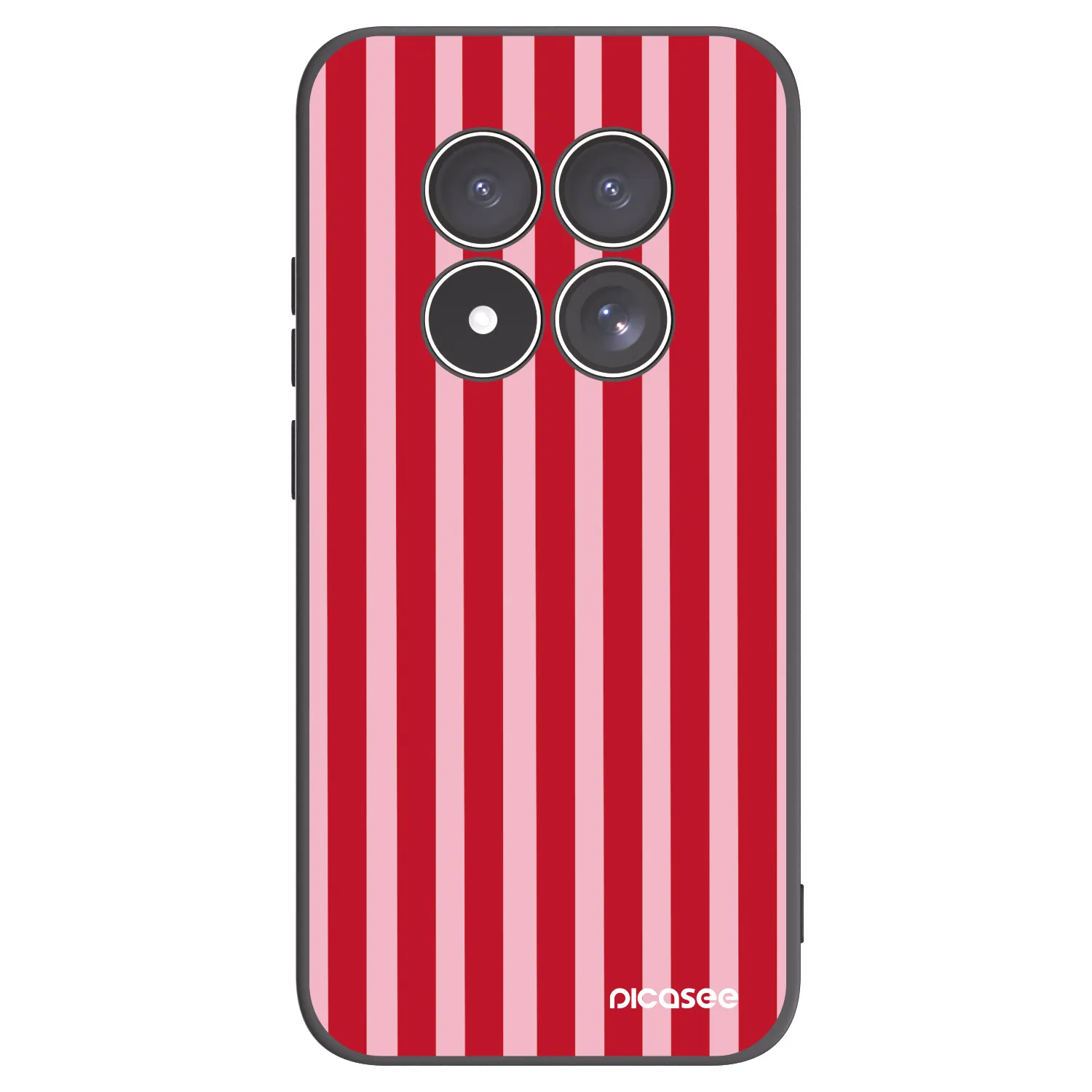 Picasee silikónový čierny obal pre Xiaomi Redmi Note 15 Pro 4G - Lines red
