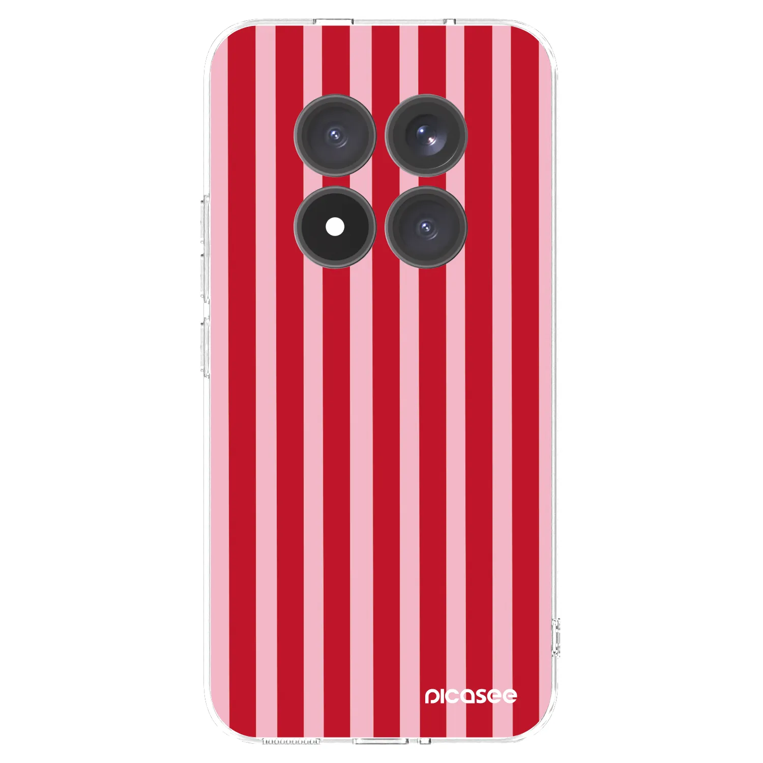 Picasee silikónový prehľadný obal pre Xiaomi Redmi Note 15 Pro+ - Lines red