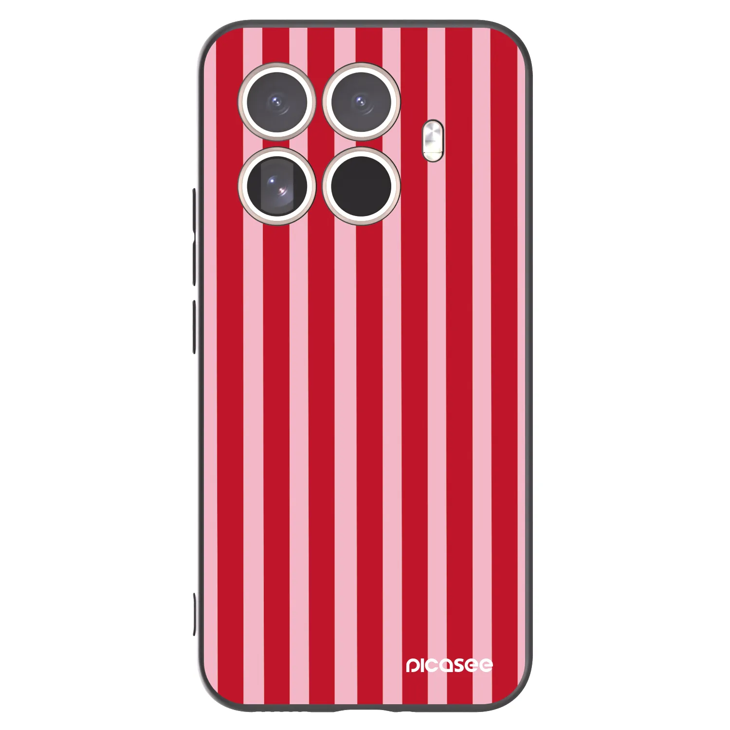 Picasee silikónový čierny obal pre Xiaomi 15T Pro - Lines red