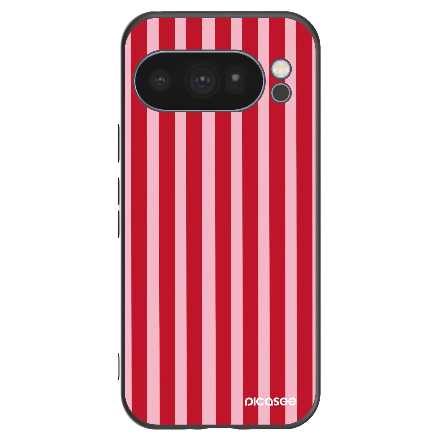 Picasee silikónový čierny obal pre Google Pixel 10 Pro - Lines red
