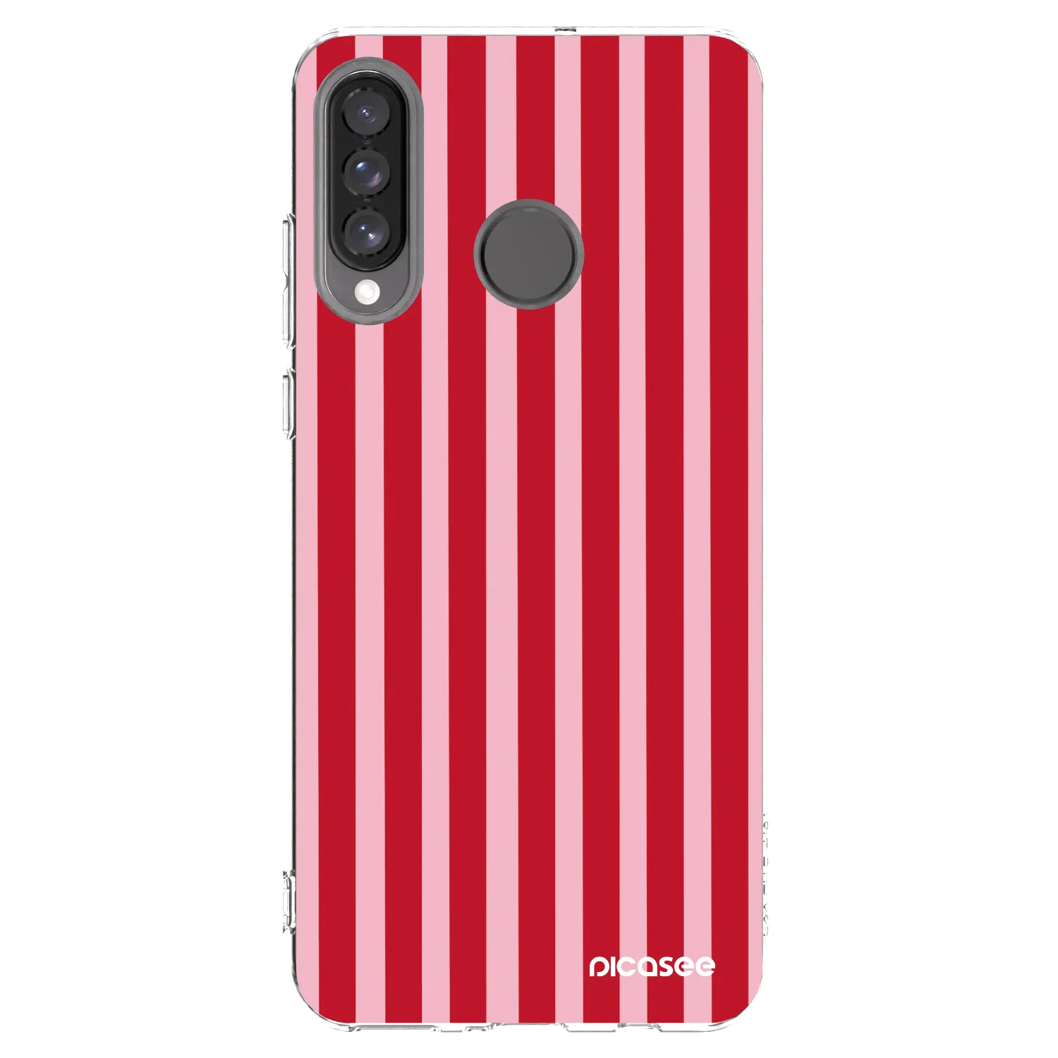 Picasee silikónový prehľadný obal pre Huawei P30 Lite - Lines red