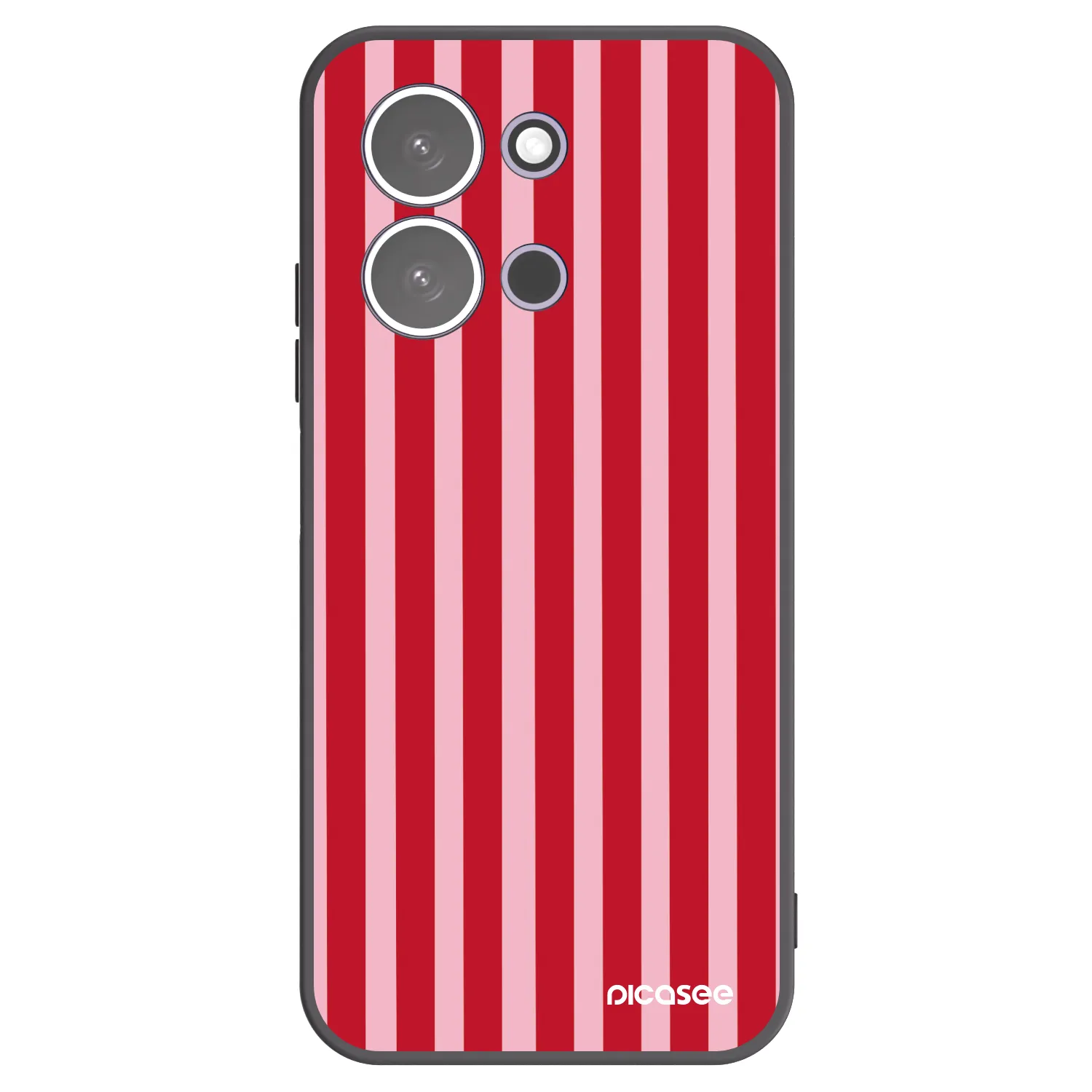 Picasee silikónový čierny obal pre Xiaomi Redmi 15C 5G - Lines red
