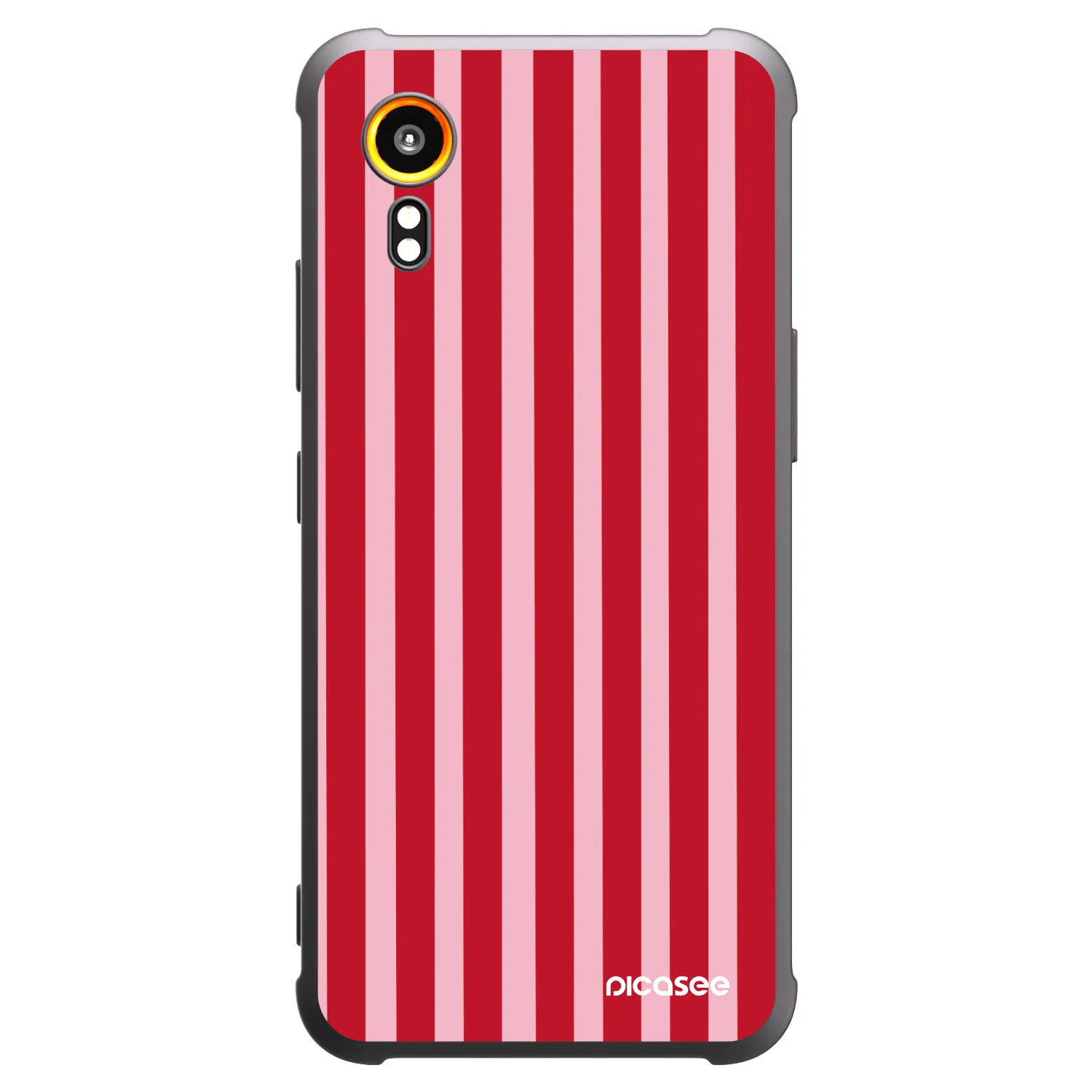 Picasee silikónový čierny obal pre Samsung Galaxy Xcover 7 - Lines red