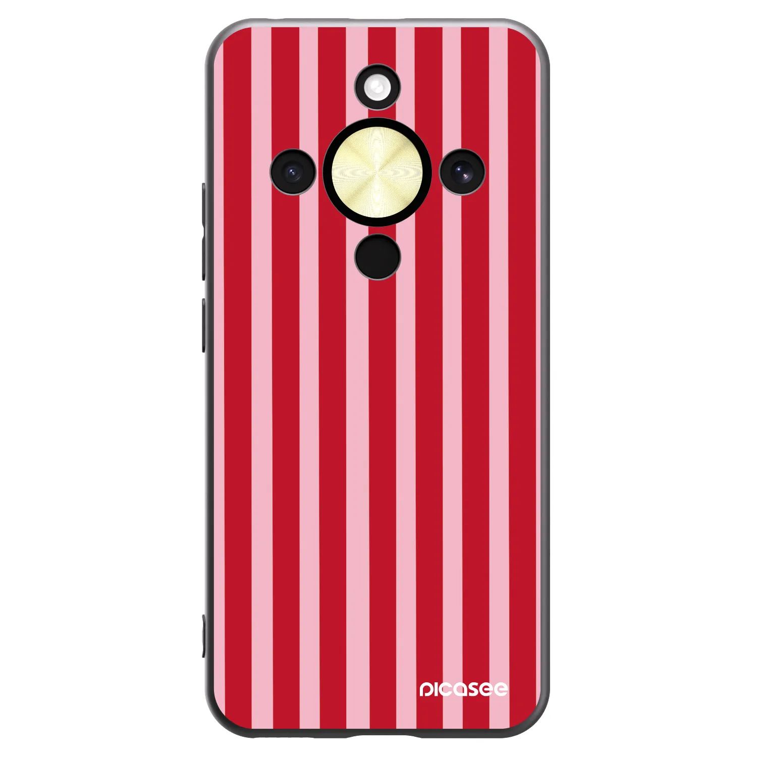Picasee silikónový čierny obal pre Honor Magic8 Lite 5G - Lines red