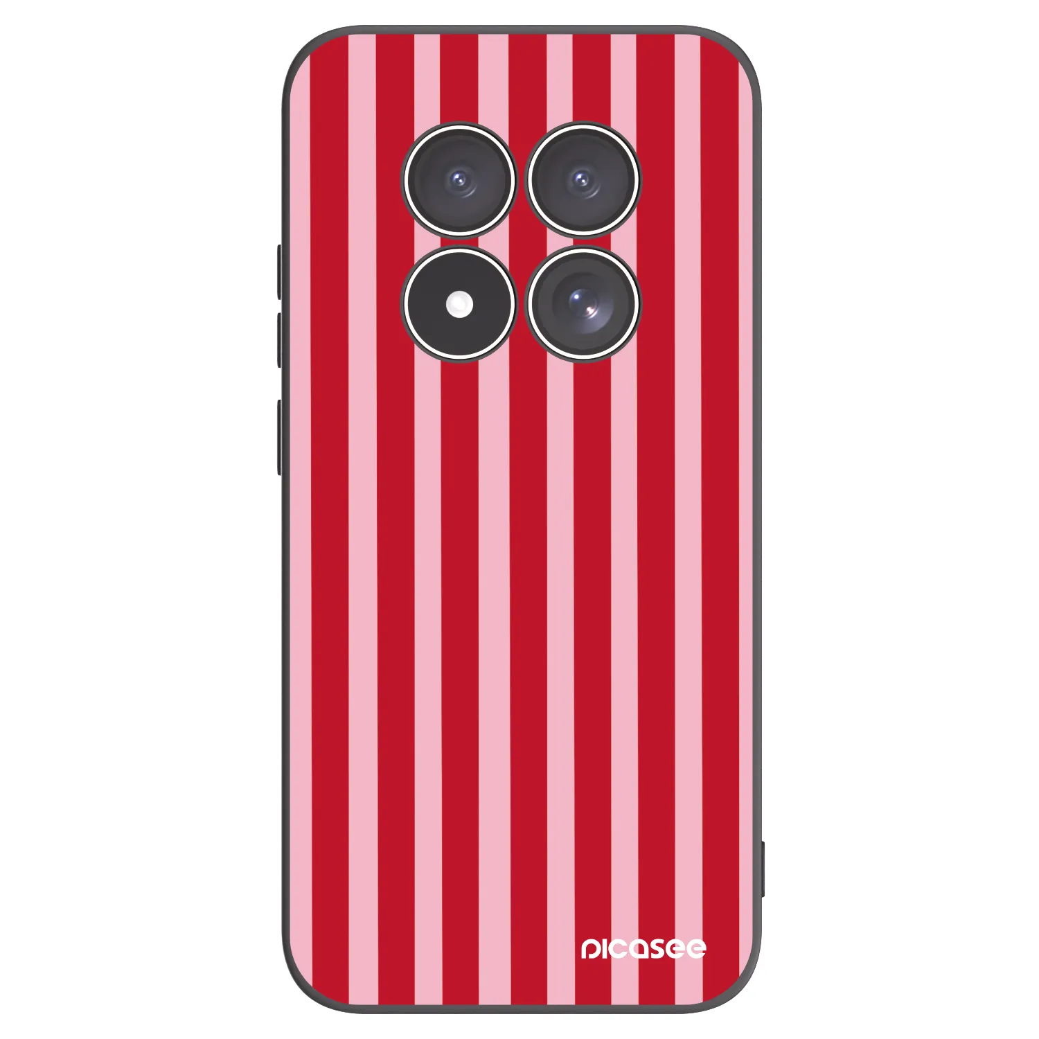 Picasee silikónový čierny obal pre Xiaomi Redmi Note 15 Pro 5G - Lines red