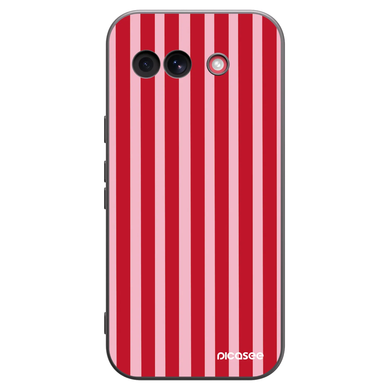 Picasee silikónový čierny obal pre Google Pixel 10a - Lines red