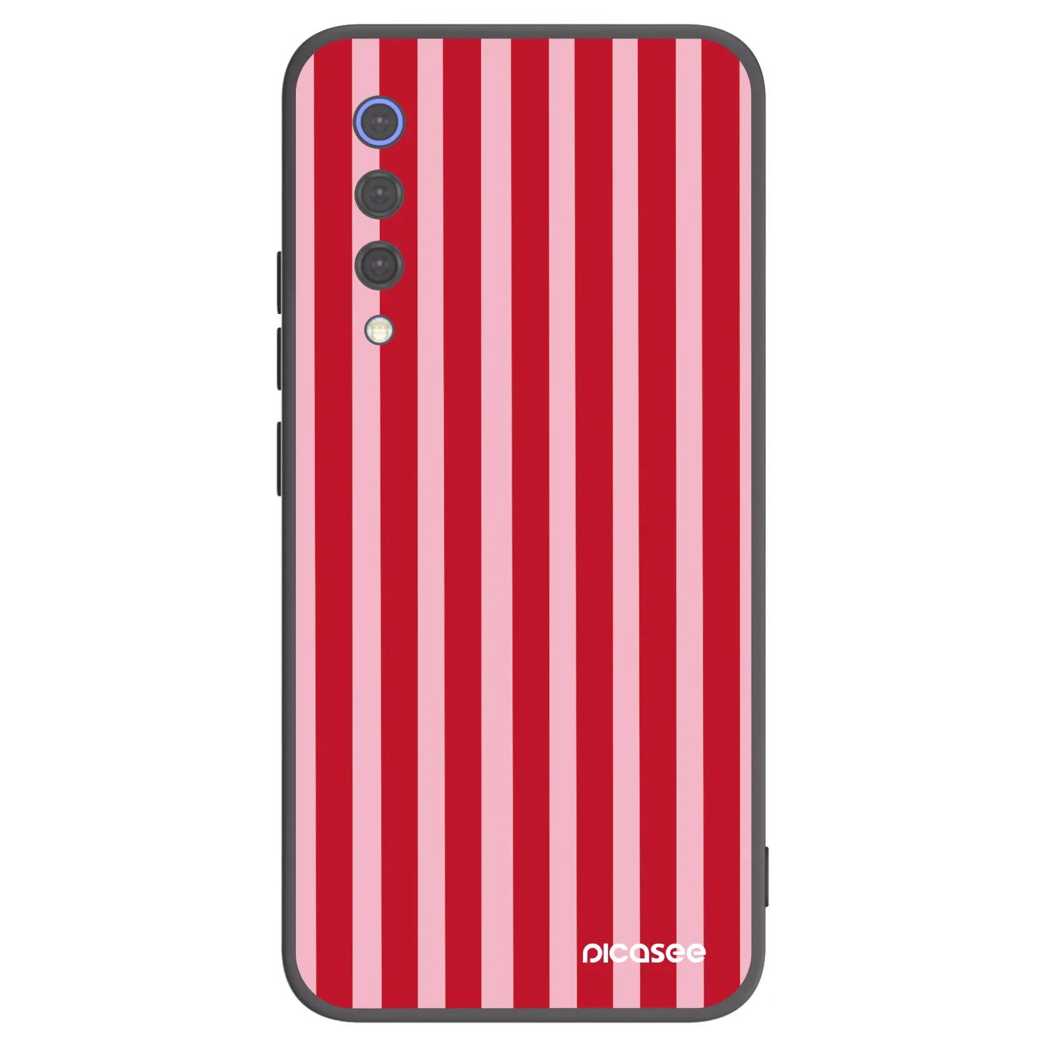 Picasee silikónový čierny obal pre Xiaomi Mi 9 SE - Lines red