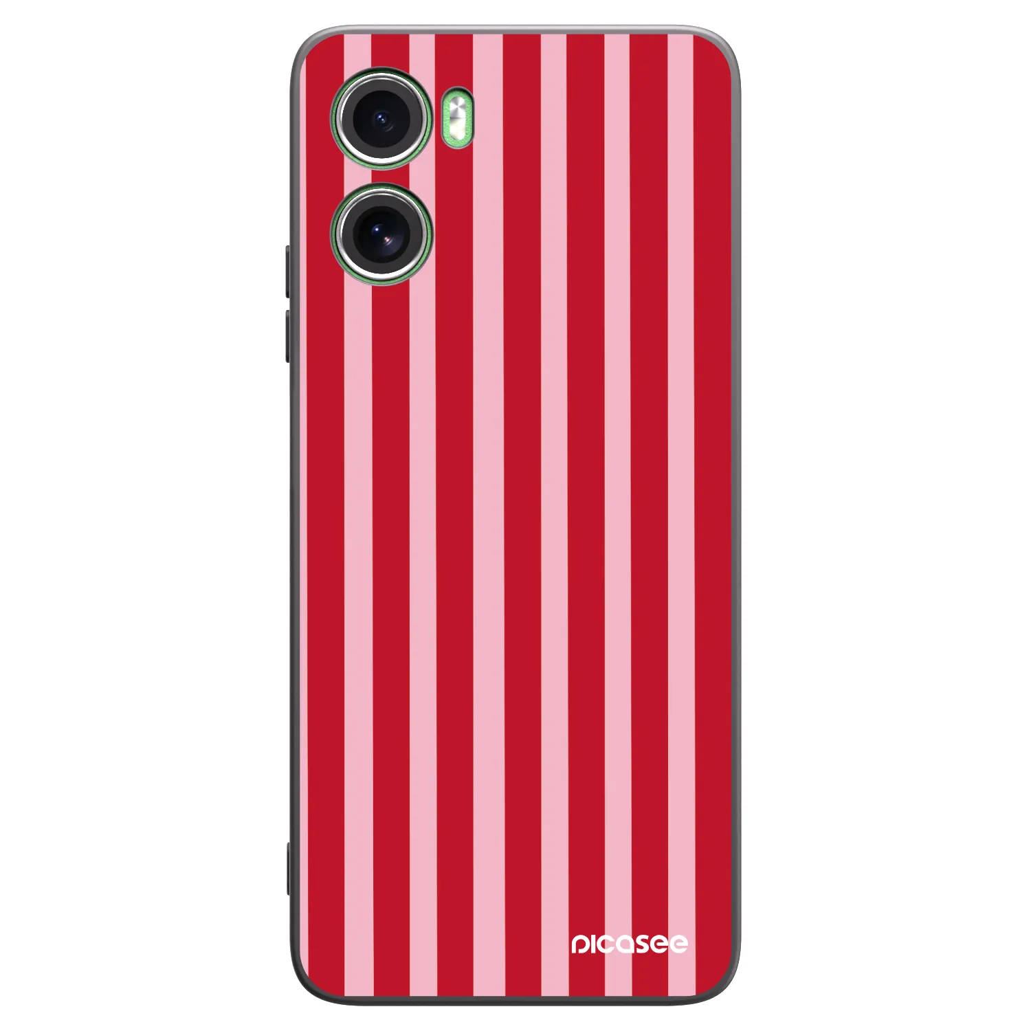 Picasee silikónový čierny obal pre Motorola Moto G06 - Lines red